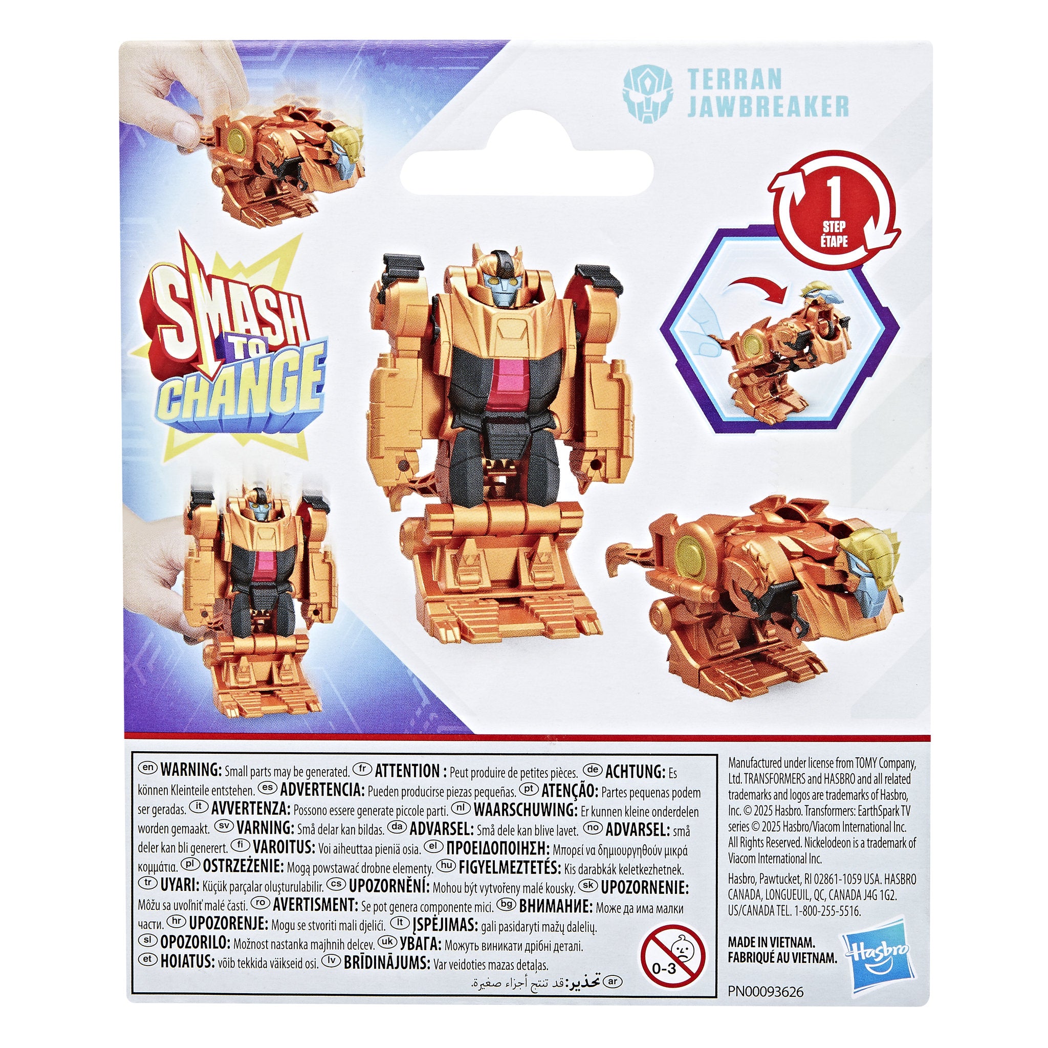 Transformers Earthspark 1 Step Smash Changers Terran Jawbreaker
