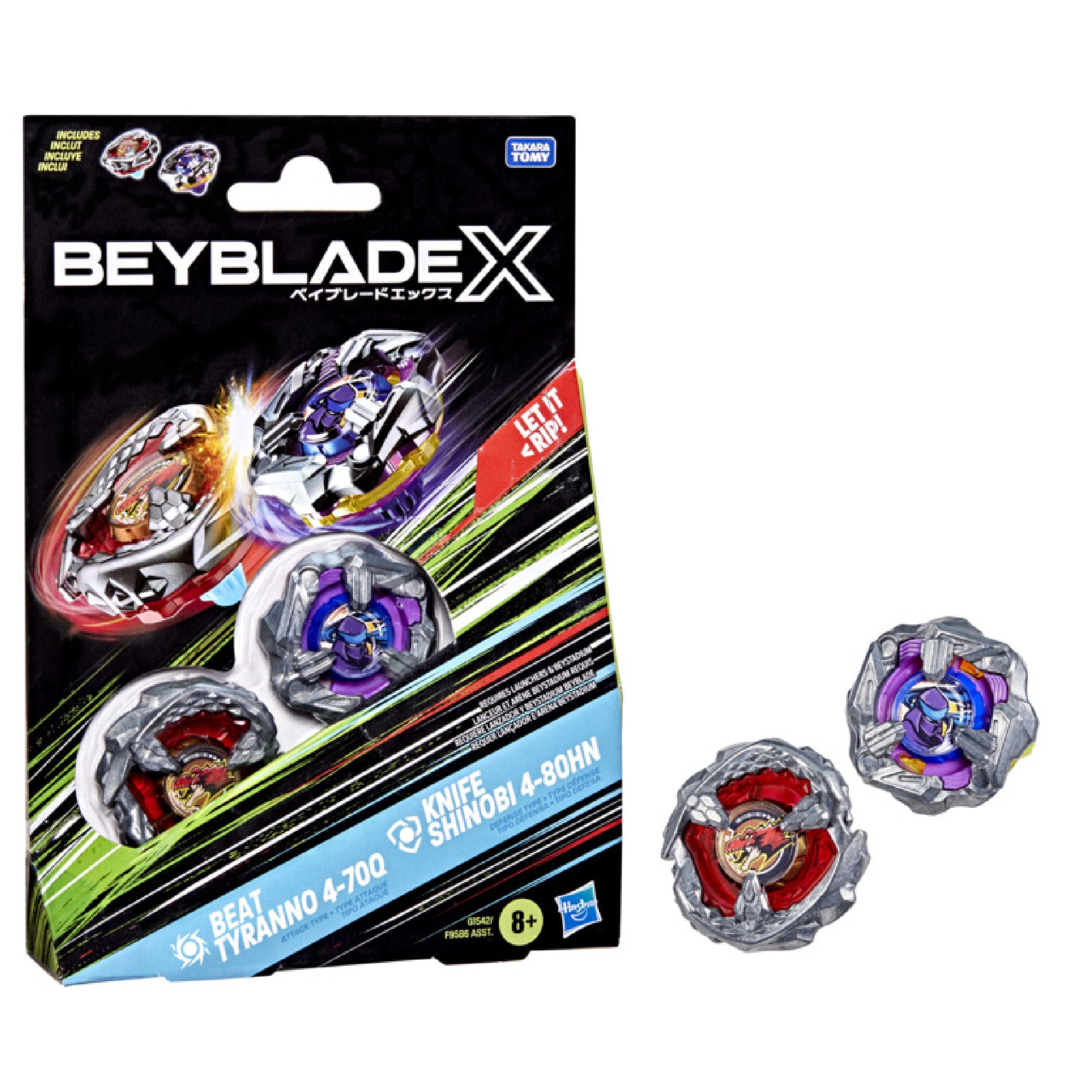 Beyblade X Dual Pack - Beat Tyranno 4-70Q & Knife Shinobi 4-80HN