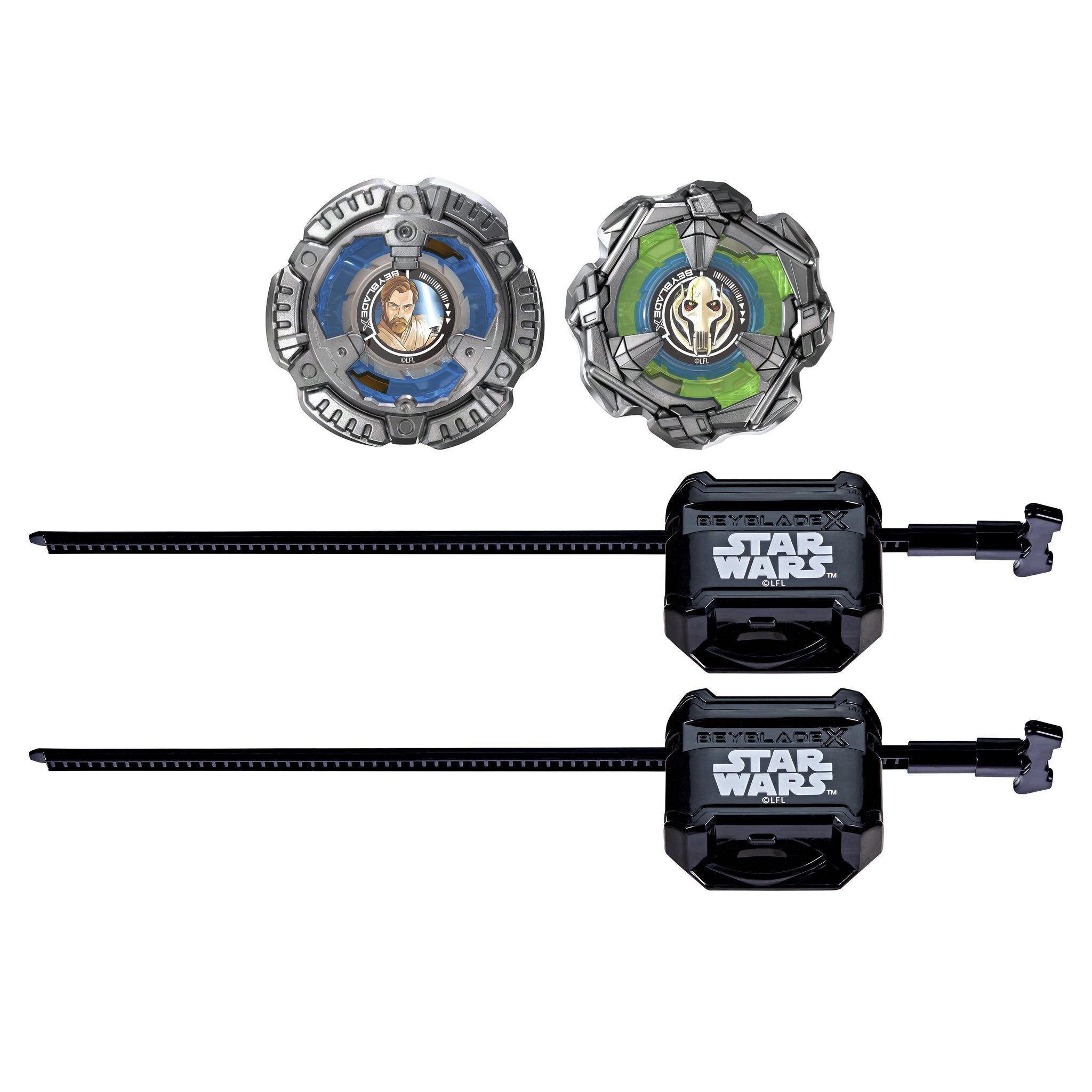 Beyblade X Star Wars Obi-Wan Kenobi 4-60p vs General Grievous 3-80HN 2 Pack