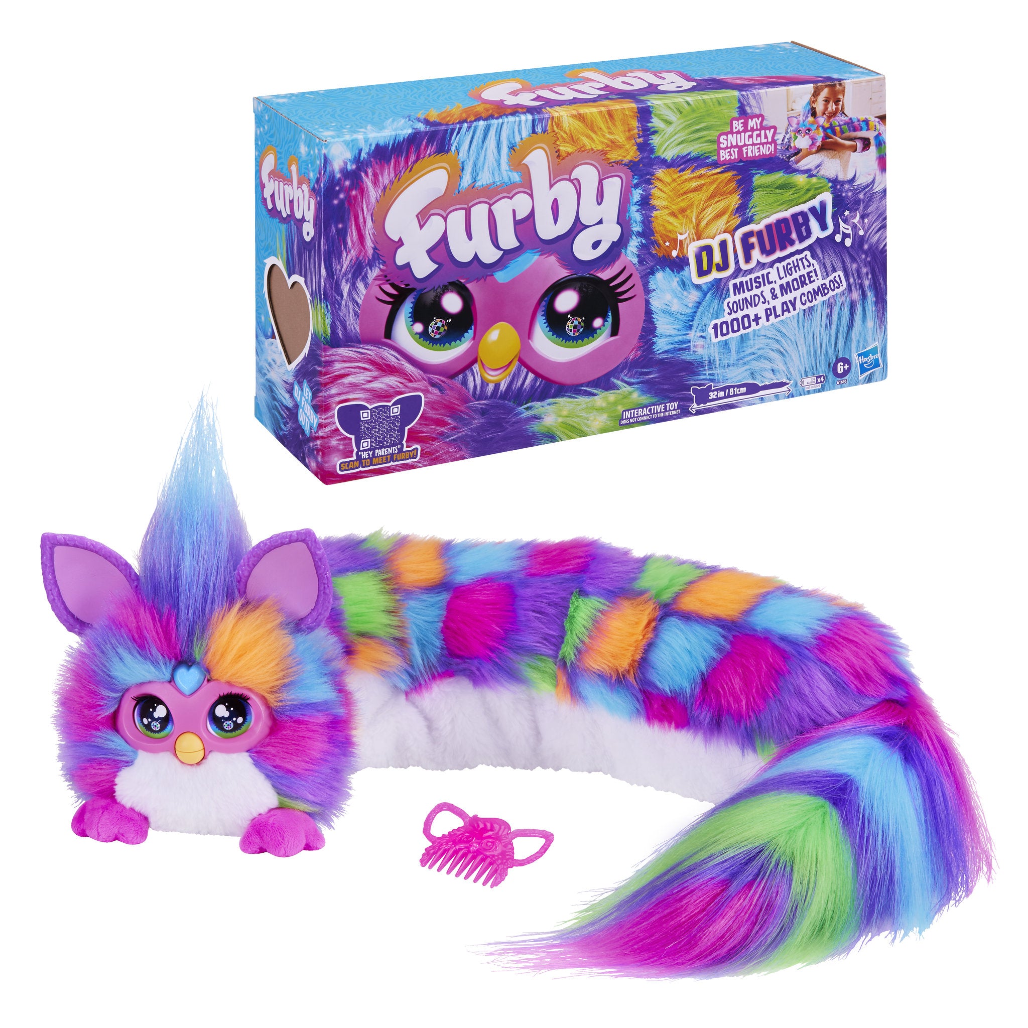 Furby Interactive Plush DJ Furby Neon Star
