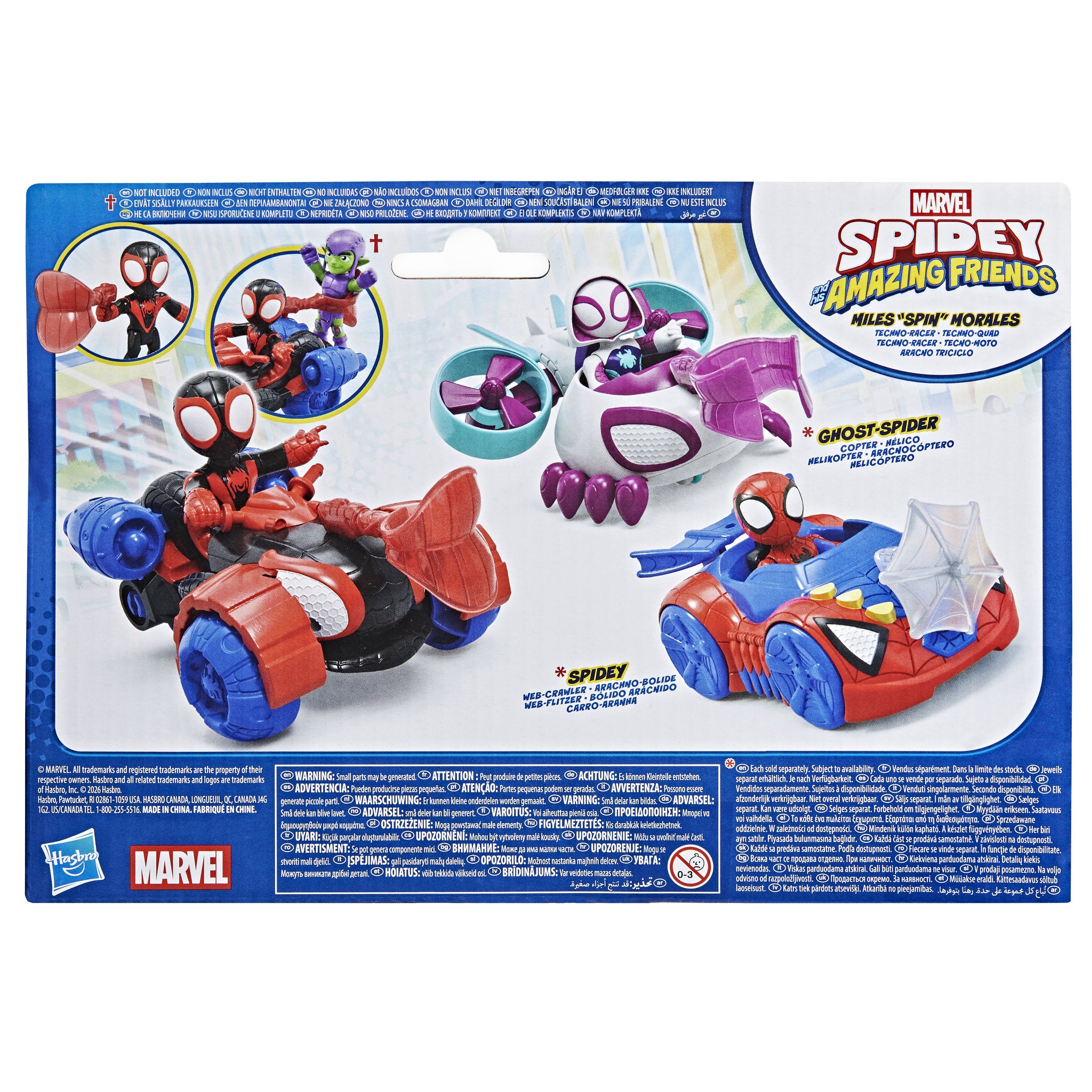 Marvel Spidey and His Amazing Friends Miles Morales Techno-Racer