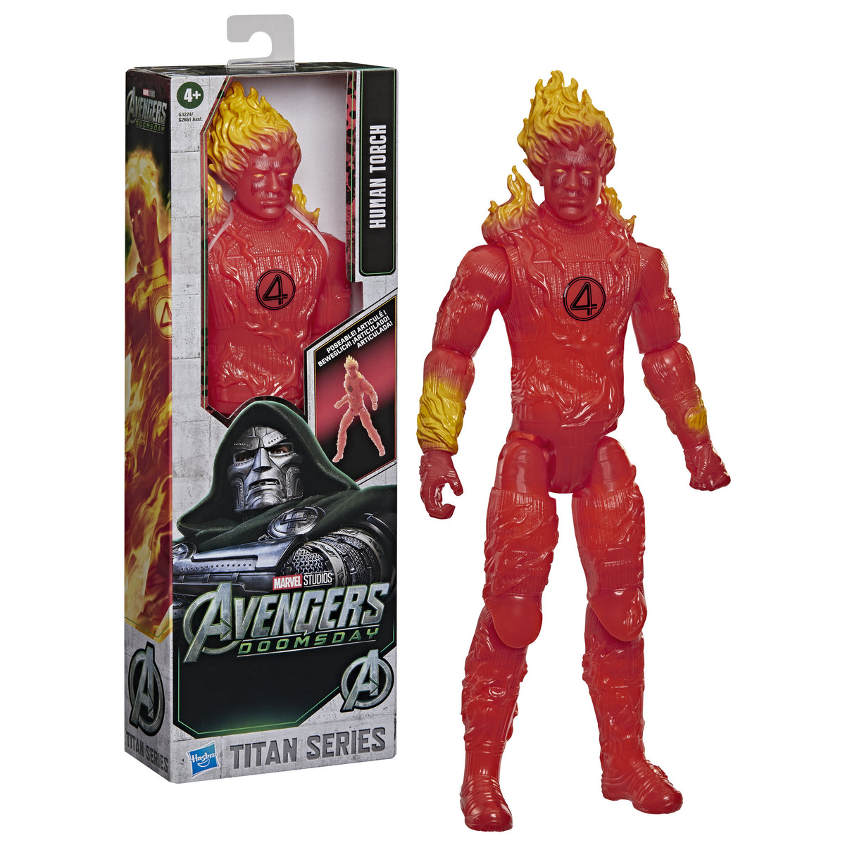 Marvel Studios Avengers Doomsday Titan Series 11.5 Inch Action Figure - Human Torch