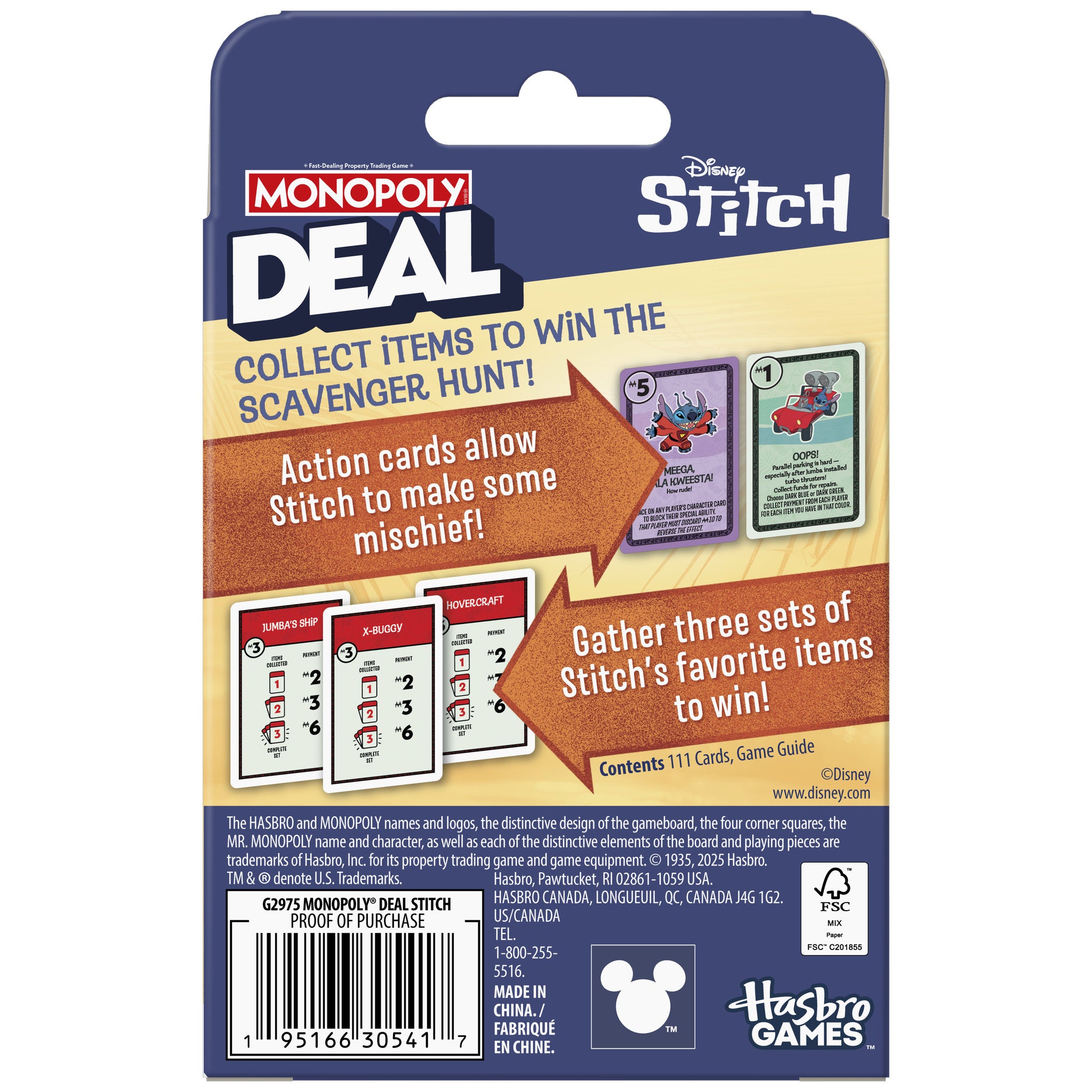 Monopoly Deal: Disney Stitch Edition Card Game