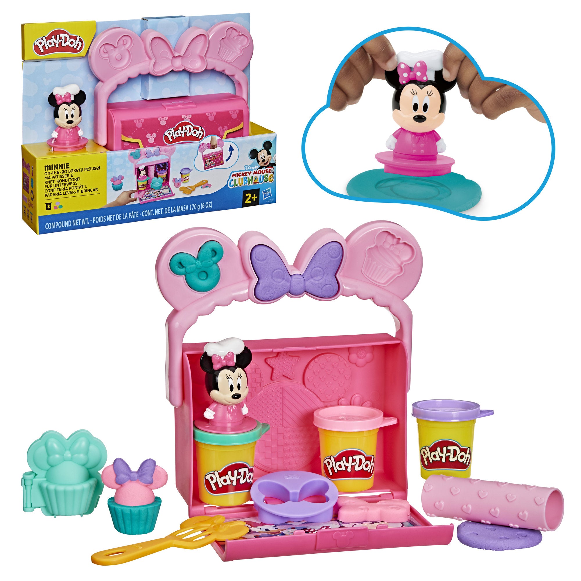 Play-Doh Disney Junior Mickey Mouse Clubhouse Minnie On-The-Go Bakery Playset