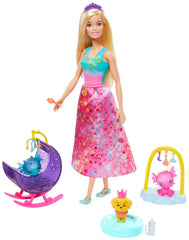 BARBIE DREAMTOPIA WITH BABY DRAGONS PINK DRESS