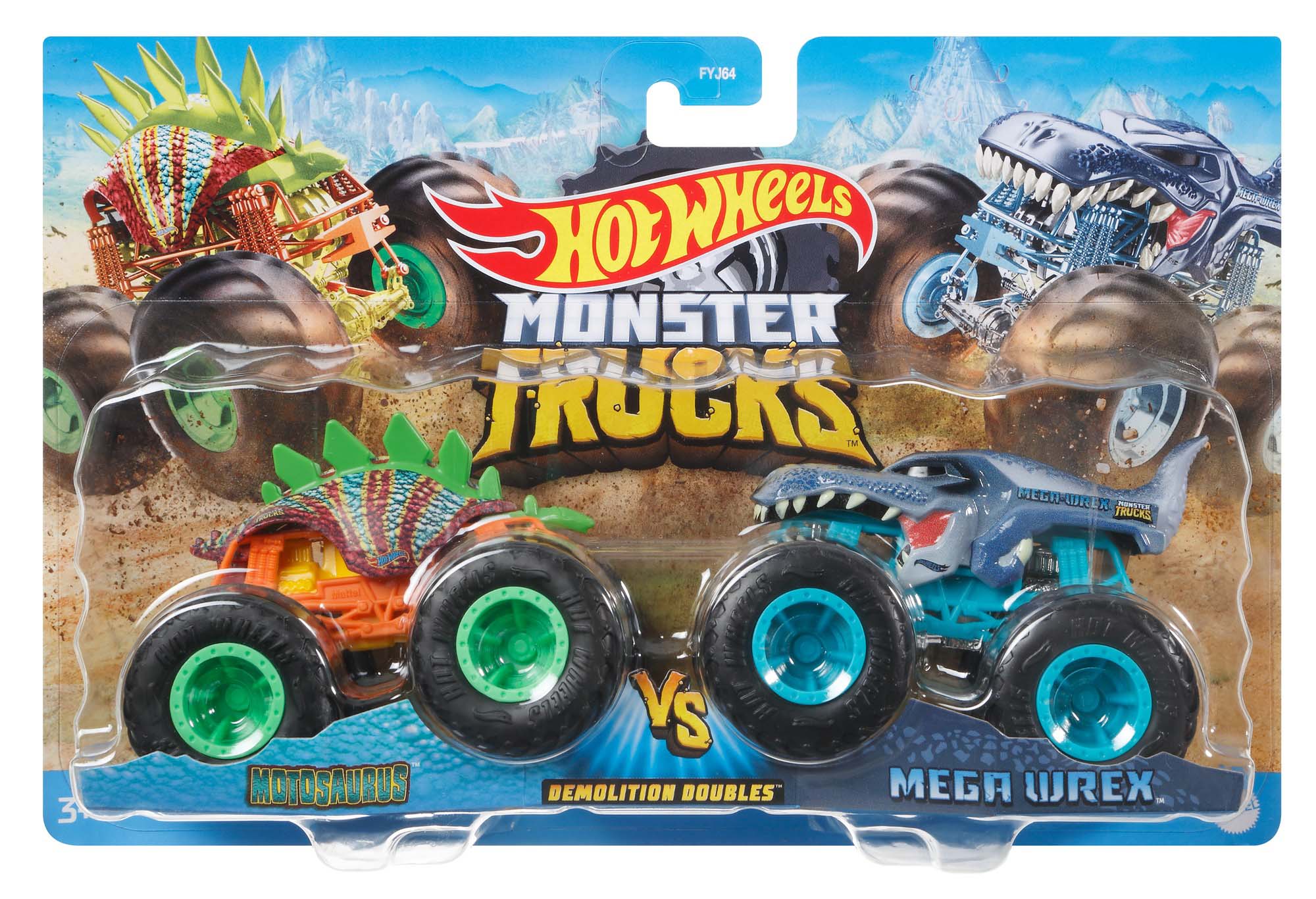 Hot Wheels Monster Trucks 1:64 Demolition Doubles 2 Pack Assorted Styles