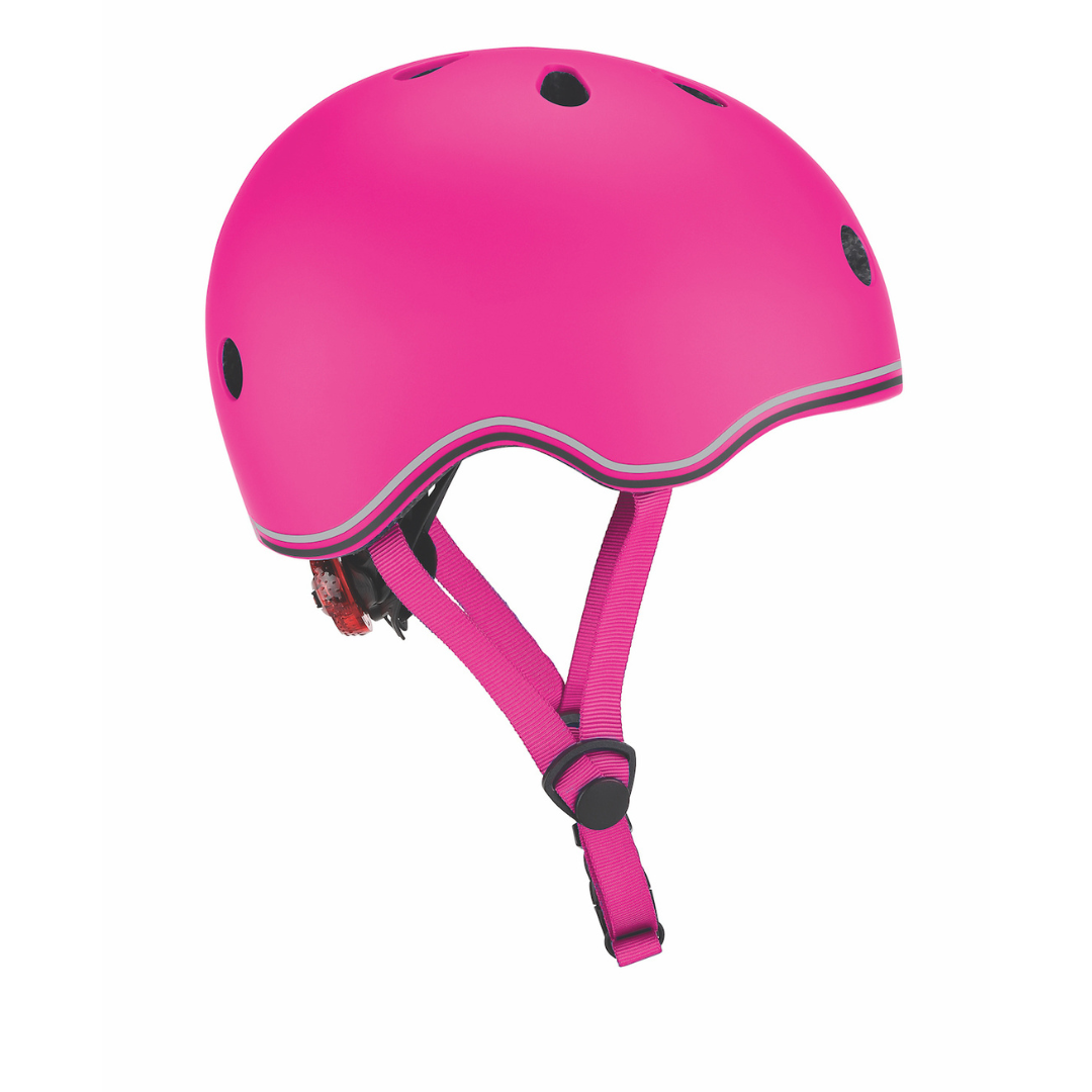 Globber Go-Up Toddler In-Shell Helmet With Lights - XXS/XS 45-51cm Deep Pink XS