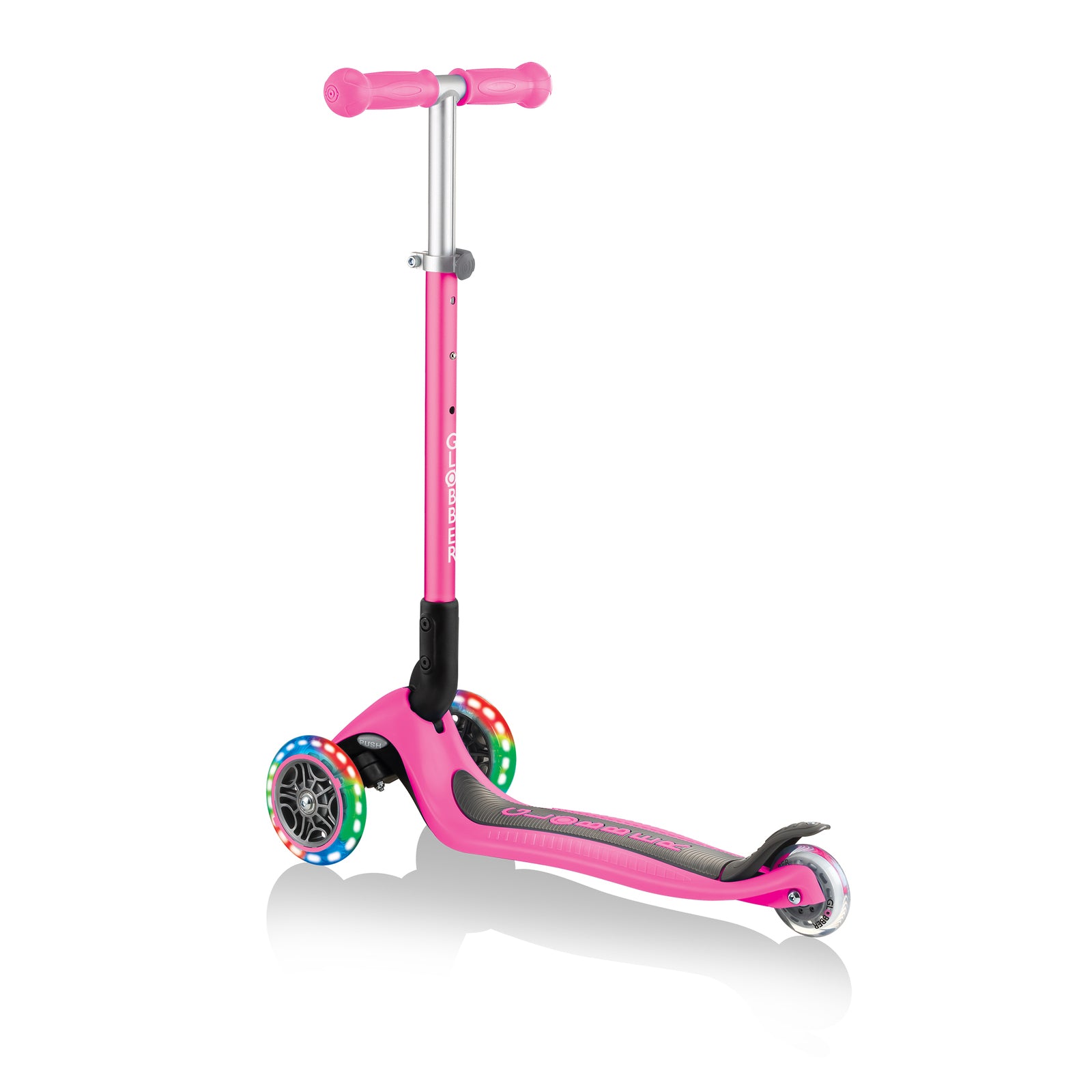 Globber Primo Foldable With Lights Scooter - Deep Pink