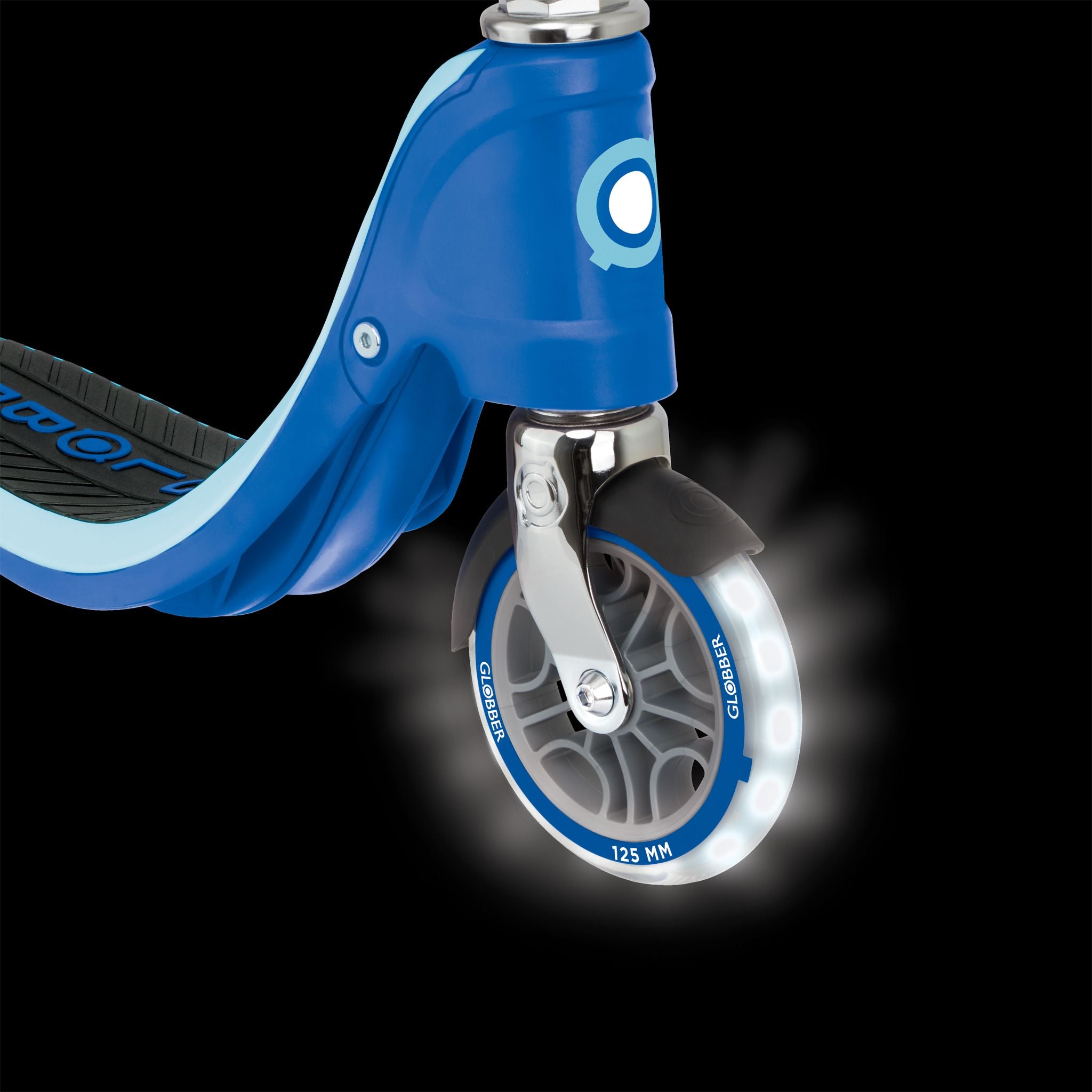 Globber Flow 125 Scooter With Light Up Wheels - Navy Blue