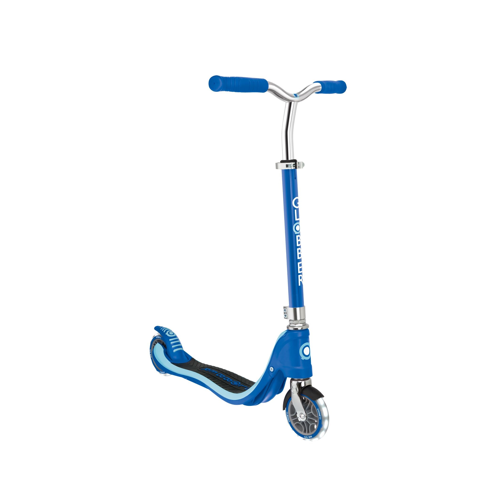 Globber Flow 125 Scooter With Light Up Wheels - Navy Blue