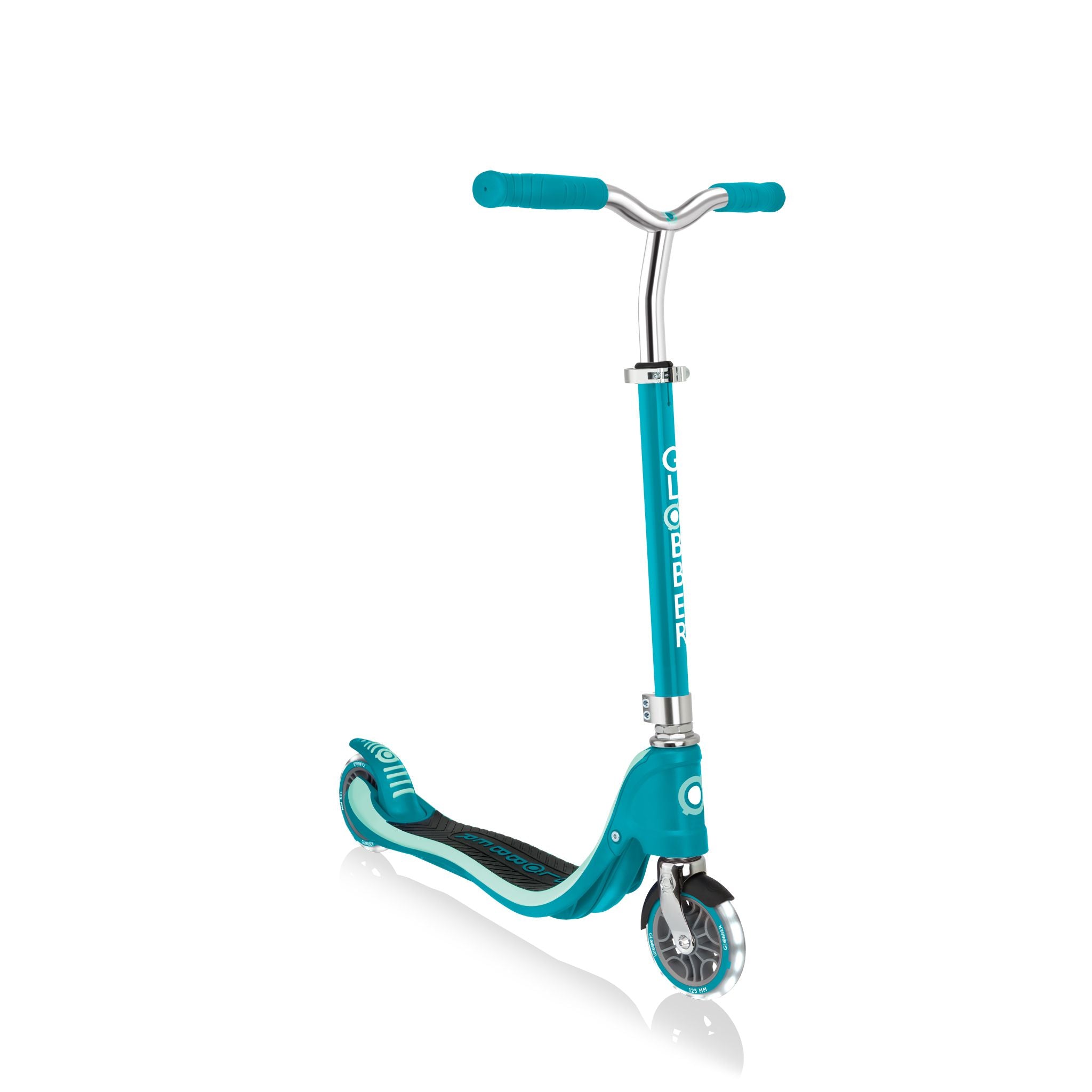 Globber Flow 125 Scooter With Light Up Wheels - Teal