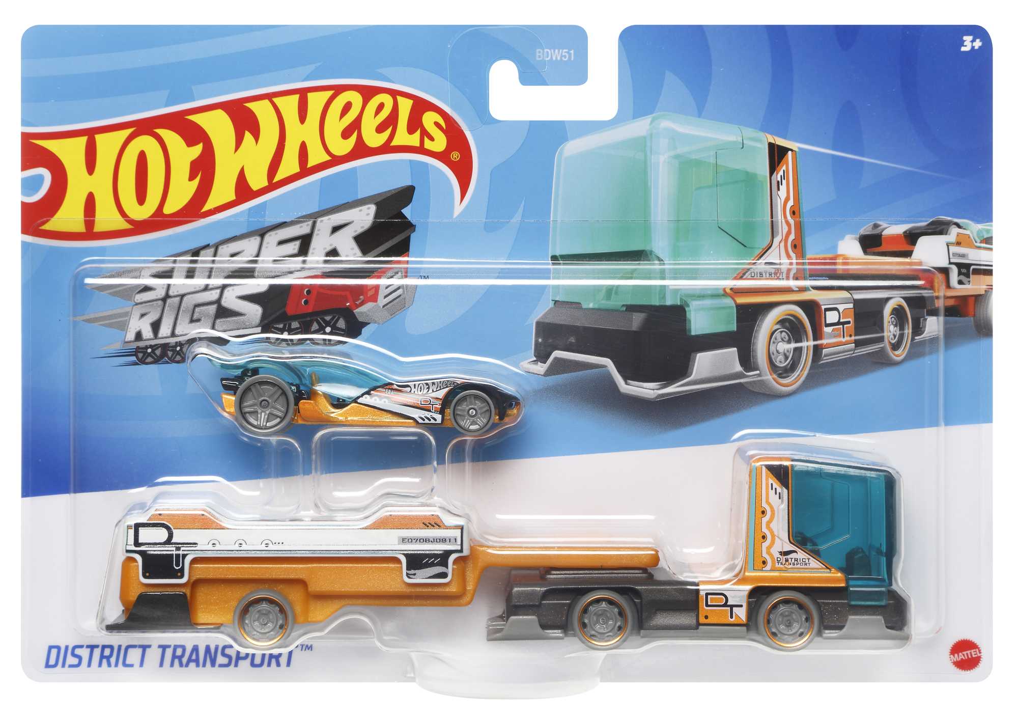 Hot Wheels Super Rigs Transporter Vehicle Assorted Styles
