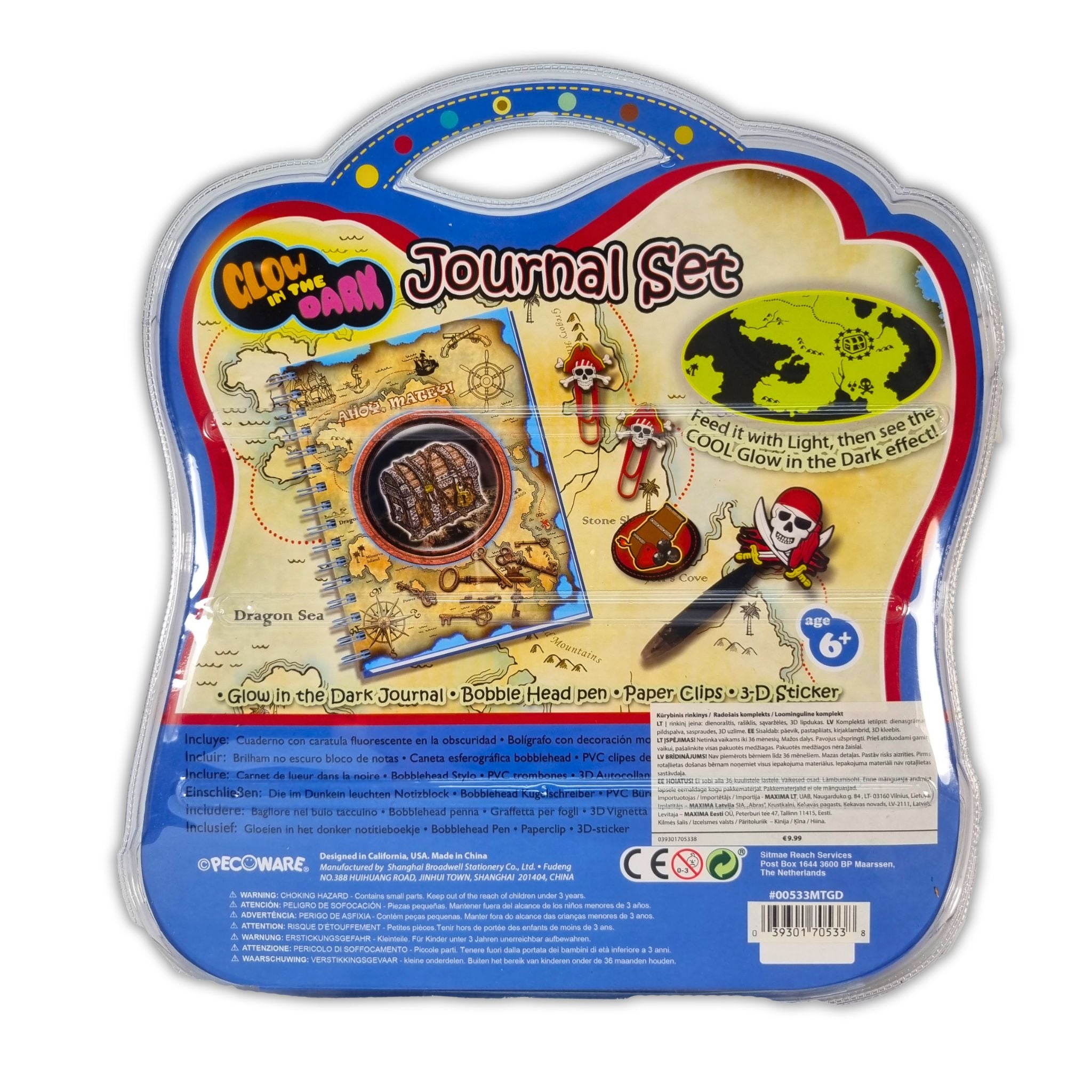 Glow In The Dark Pirate Notebook Set
