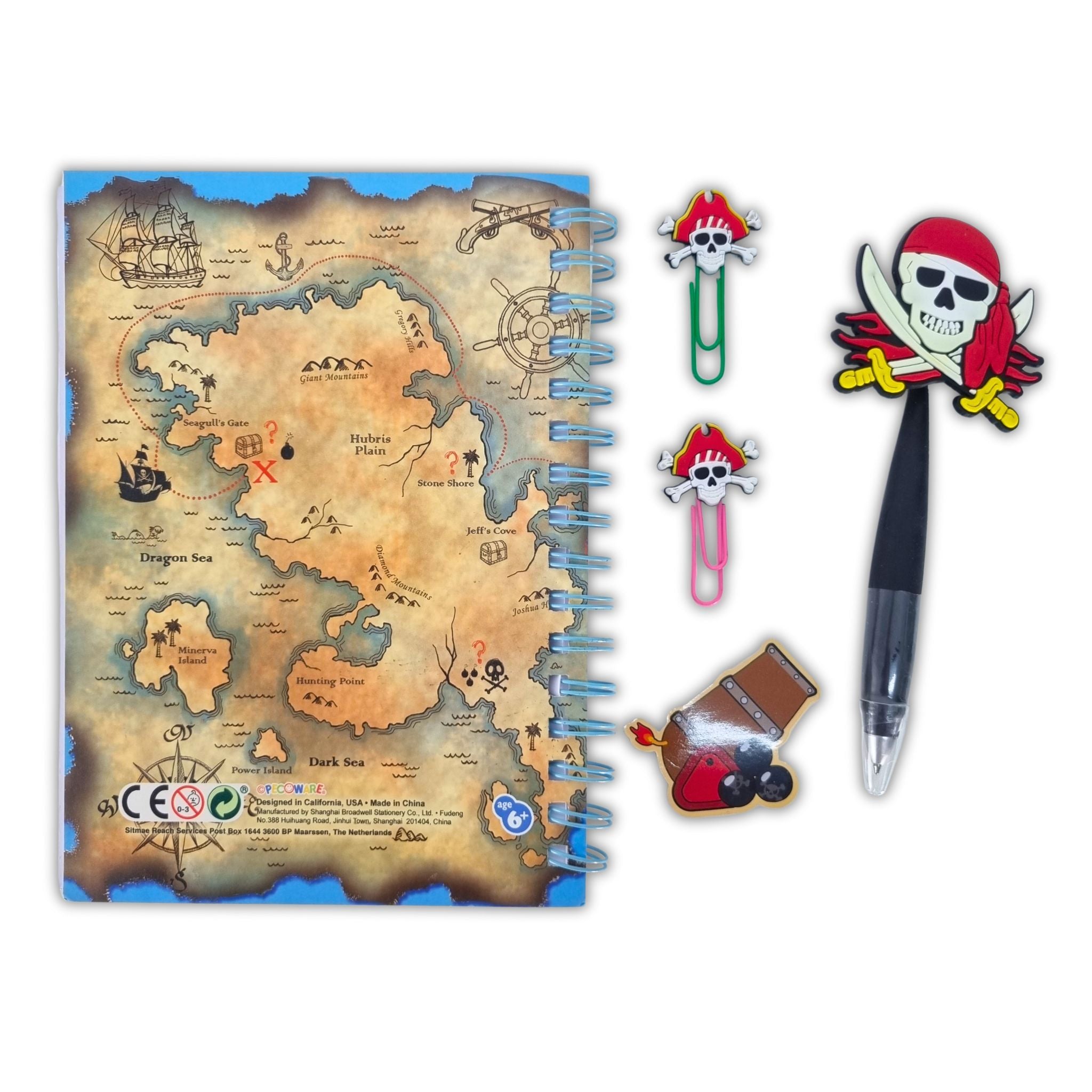 Glow In The Dark Pirate Notebook Set