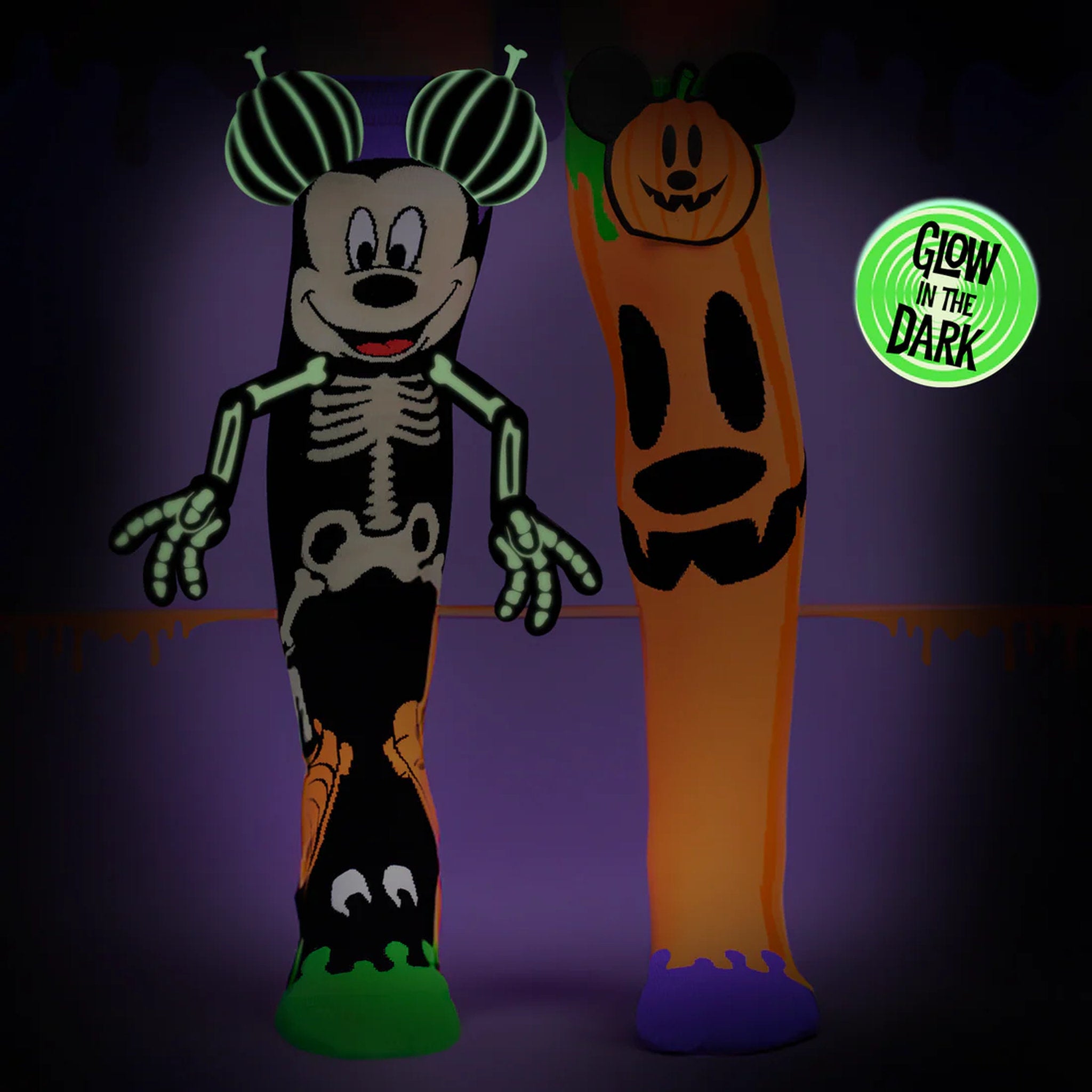MADMIA Mickey Glow In The Dark Adult Socks