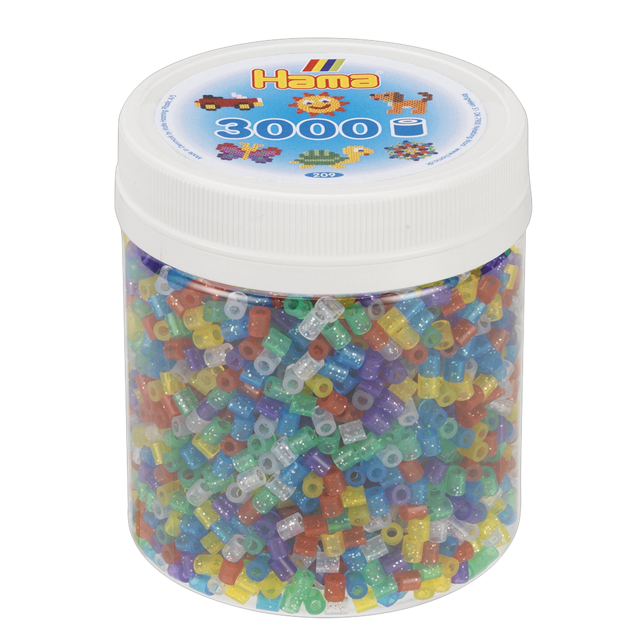 Hama Beads Glitter Mix 3000 Piece Tub