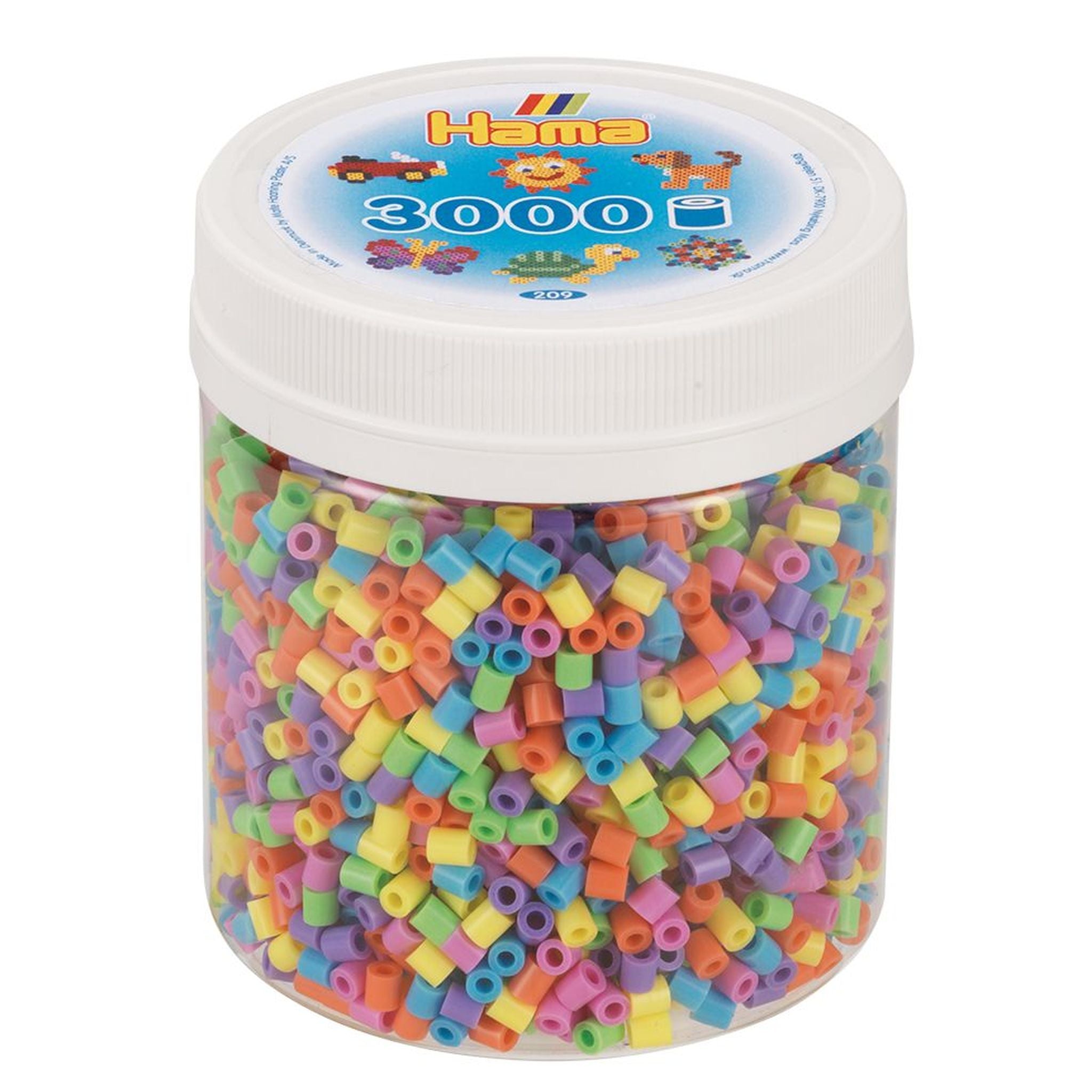 Hama Beads Pastel Mix 3000 Piece Tub