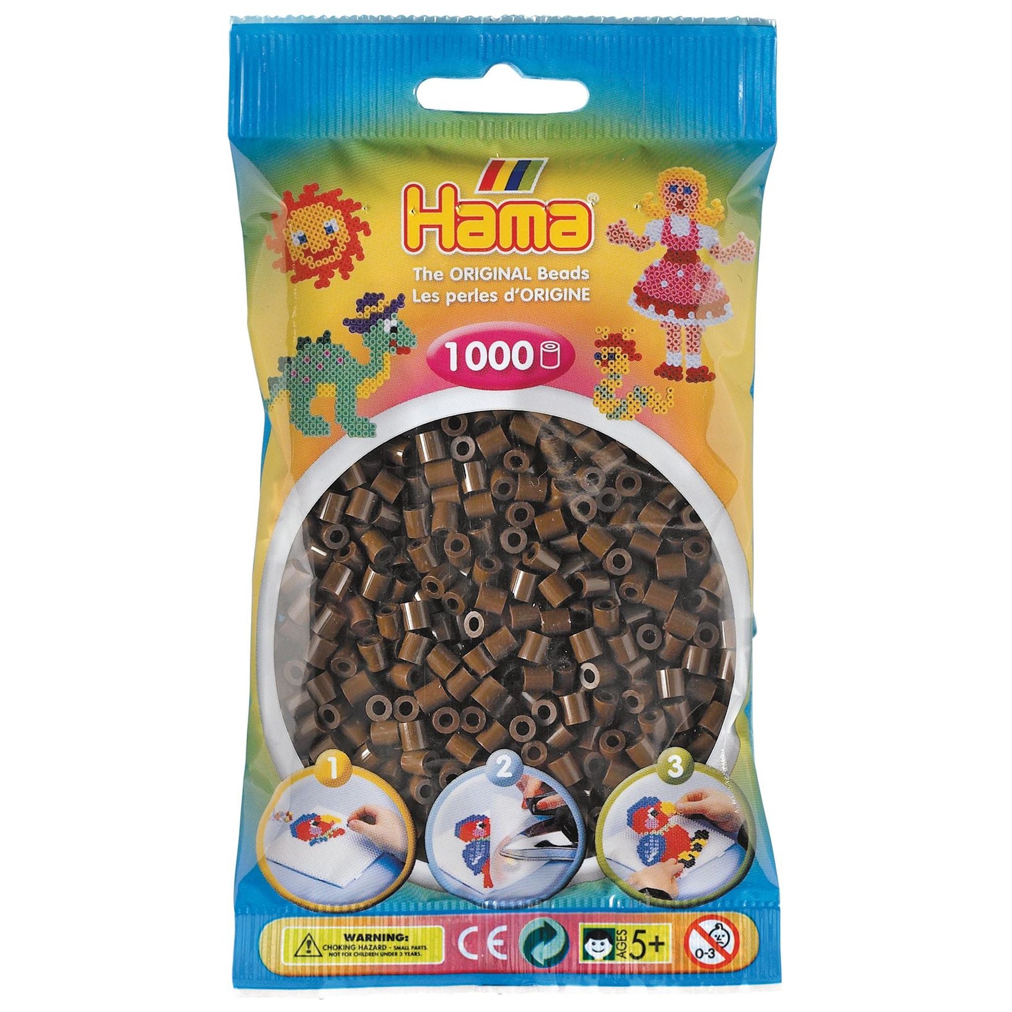 Hama Bead Bag 1000 Pieces - Brown