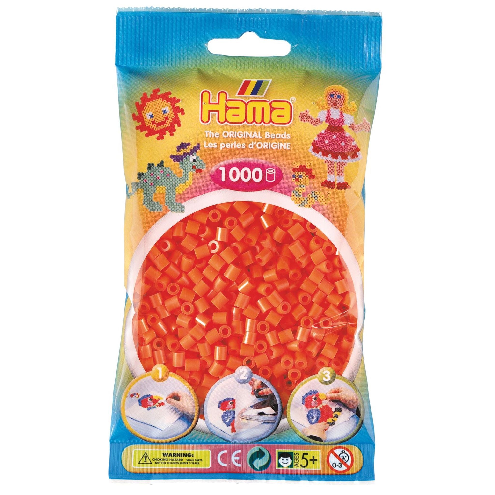 Hama Bead Bag 1000 Pieces - Orange