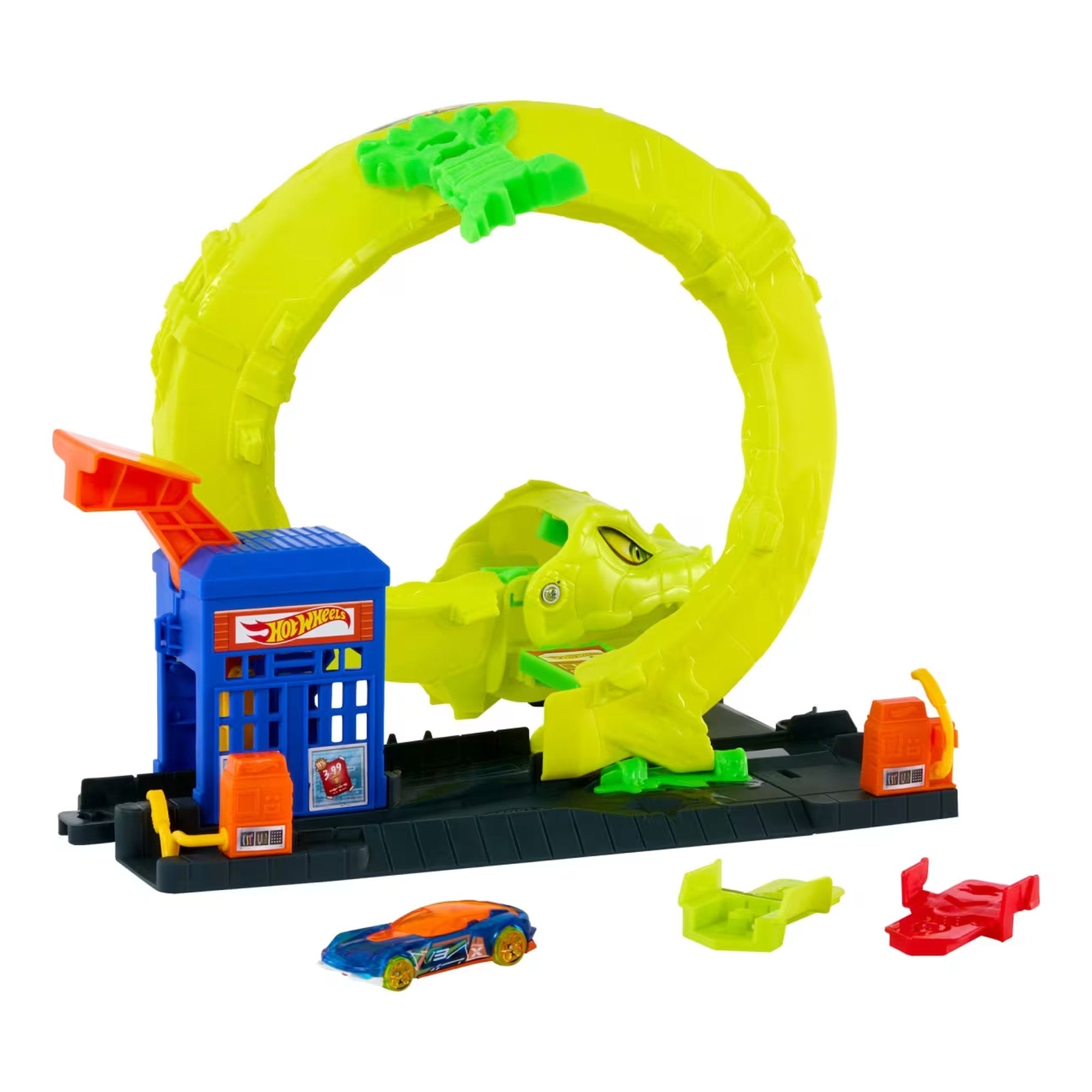 Hot Wheels City Nemesis Snake Spiral Attack Playset