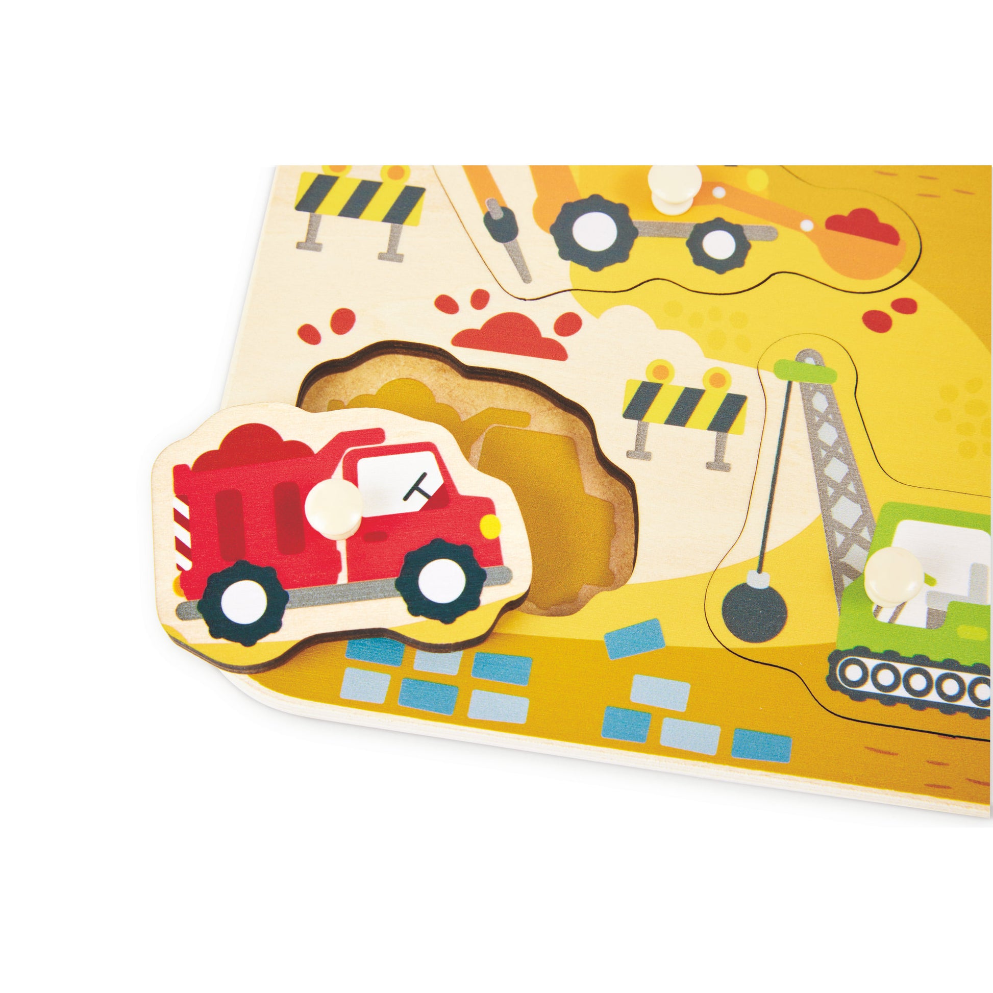 Hape Construction Vehicle Peg Puzzle - Toyworld Australia