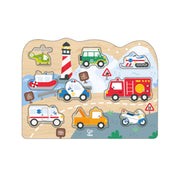 Hape Emergency Vehicles Peg Puzzle