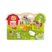 Hape Farm Animals Peg Puzzle - Toyworld Australia