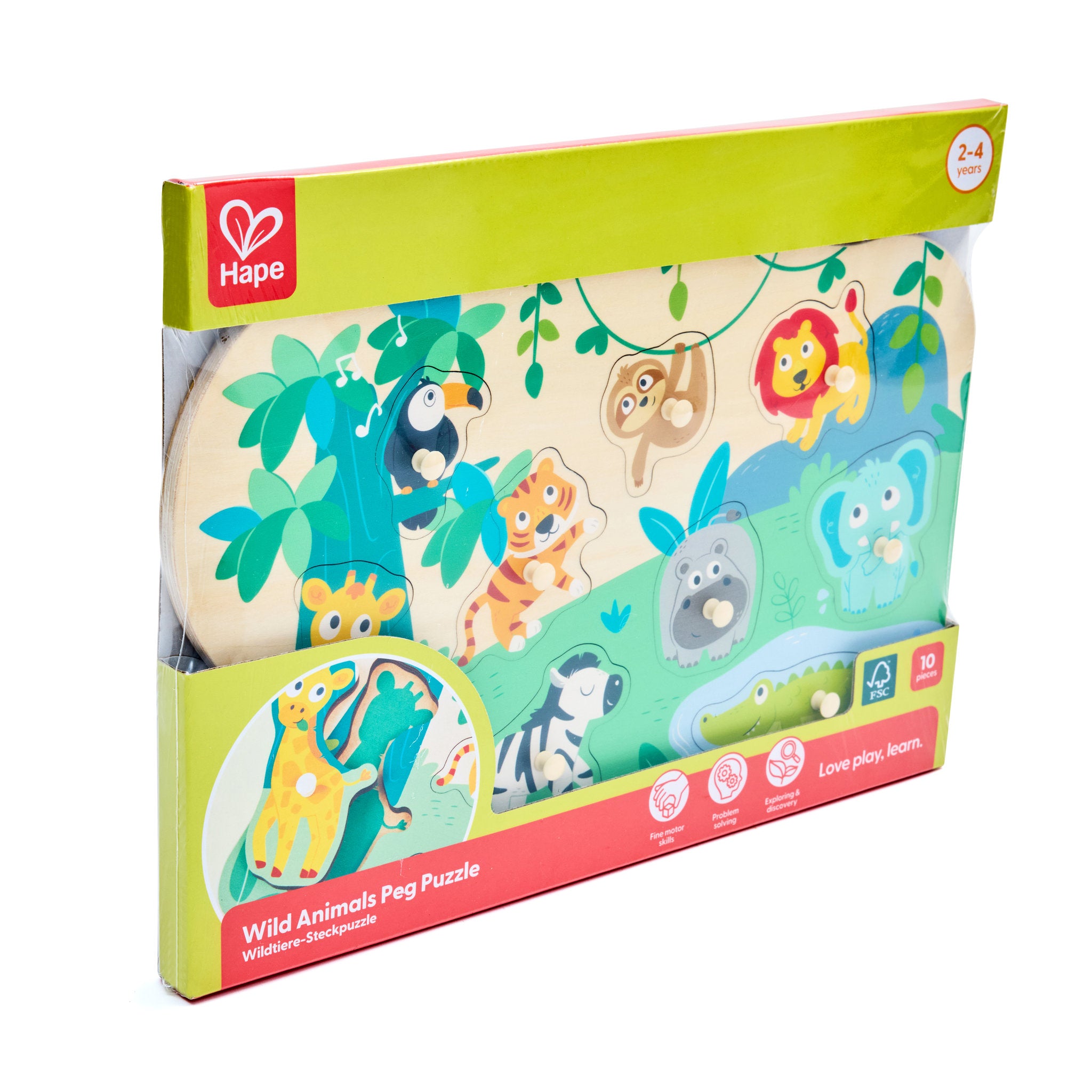 Hape Wild Animals Peg Puzzle
