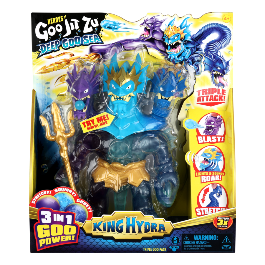 Heroes Of Goo Jit Zu Deep Goo Sea S9 Triple Goo Pack - King Hydra
