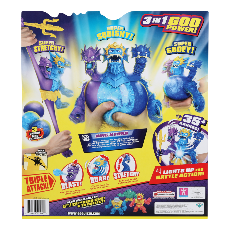 Heroes Of Goo Jit Zu Deep Goo Sea S9 Triple Goo Pack - King Hydra