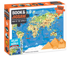 HINKLER MAP OF THE WORLD BOOK & JIGSAW