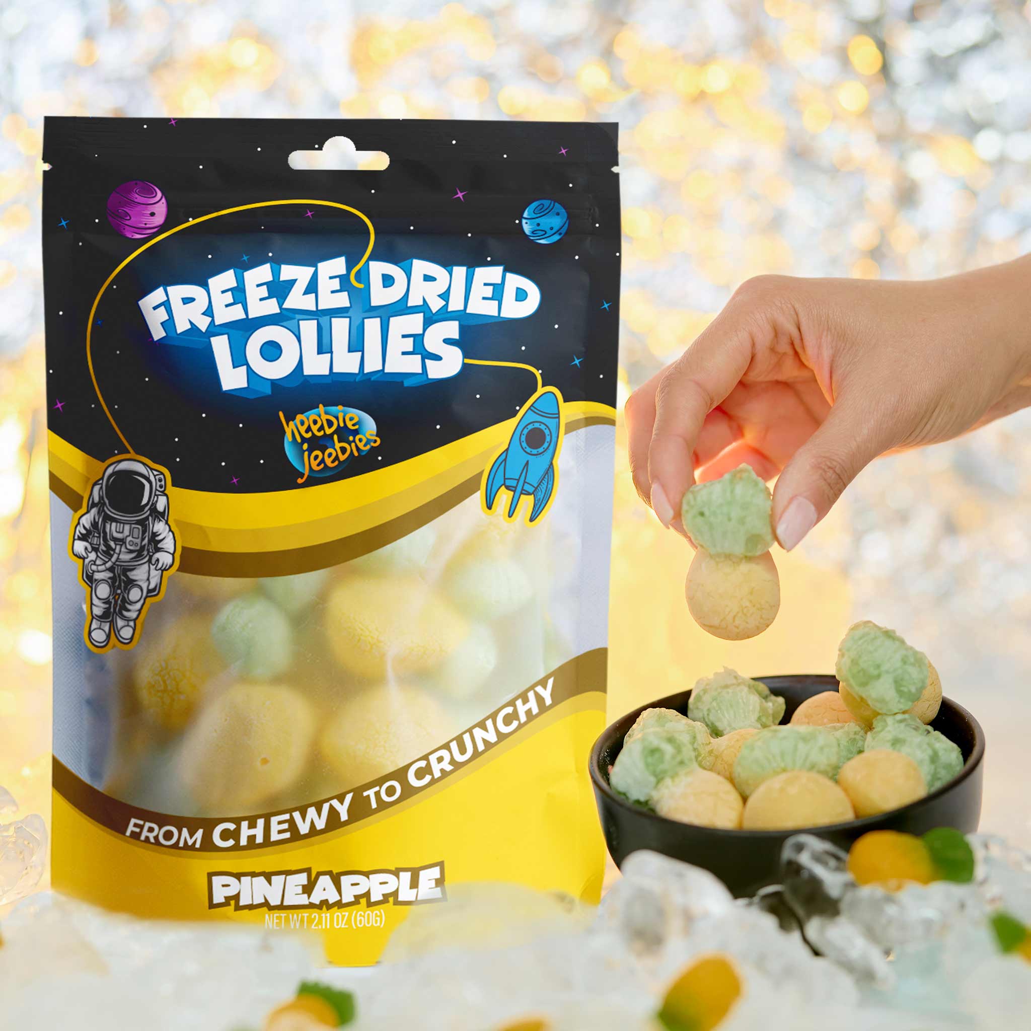 Heebie Jeebies Freeze Dried Lollies - Pineapple