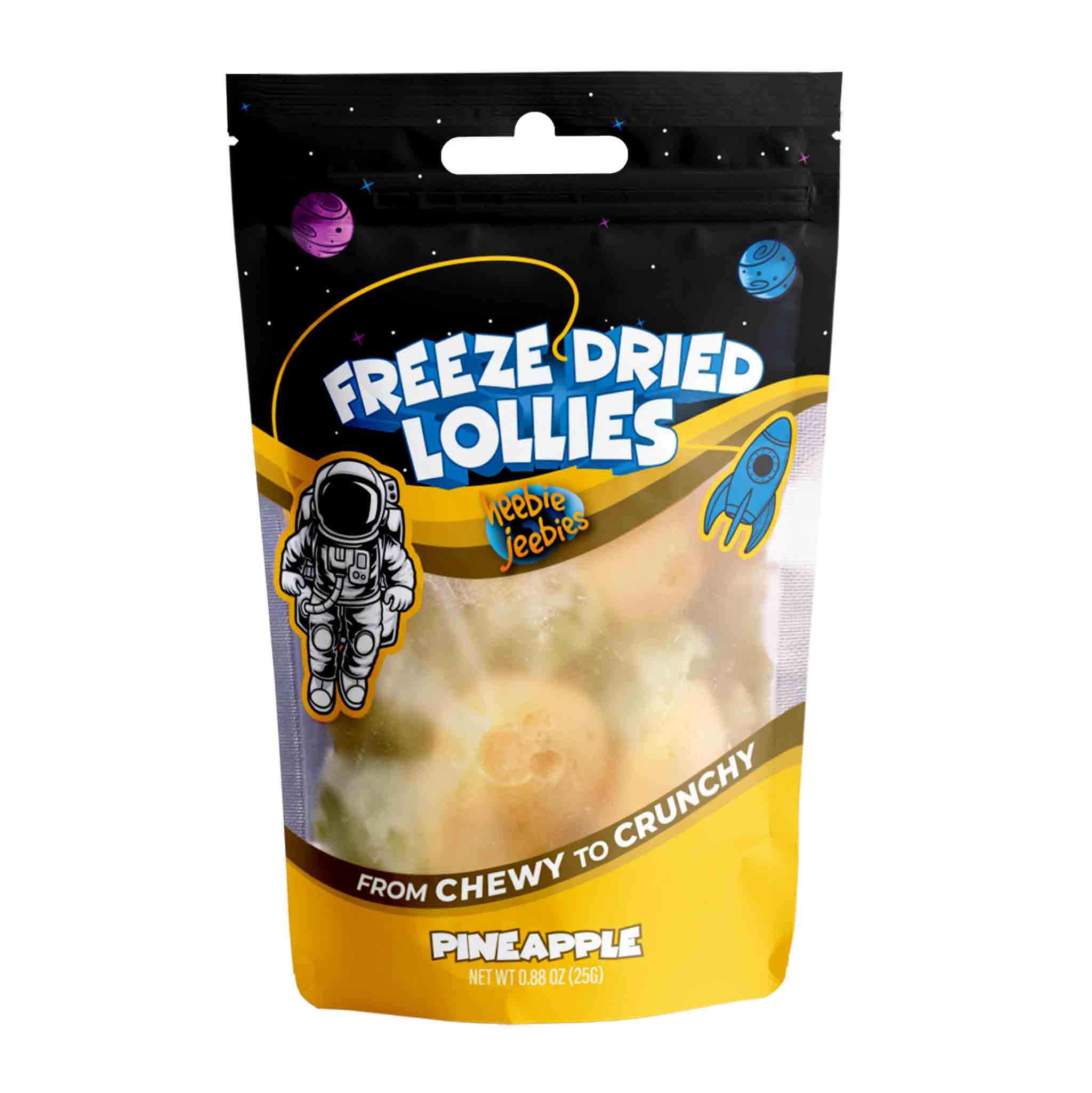 Heebie Jeebies Freeze Dried Lollies - Mini Pineapple