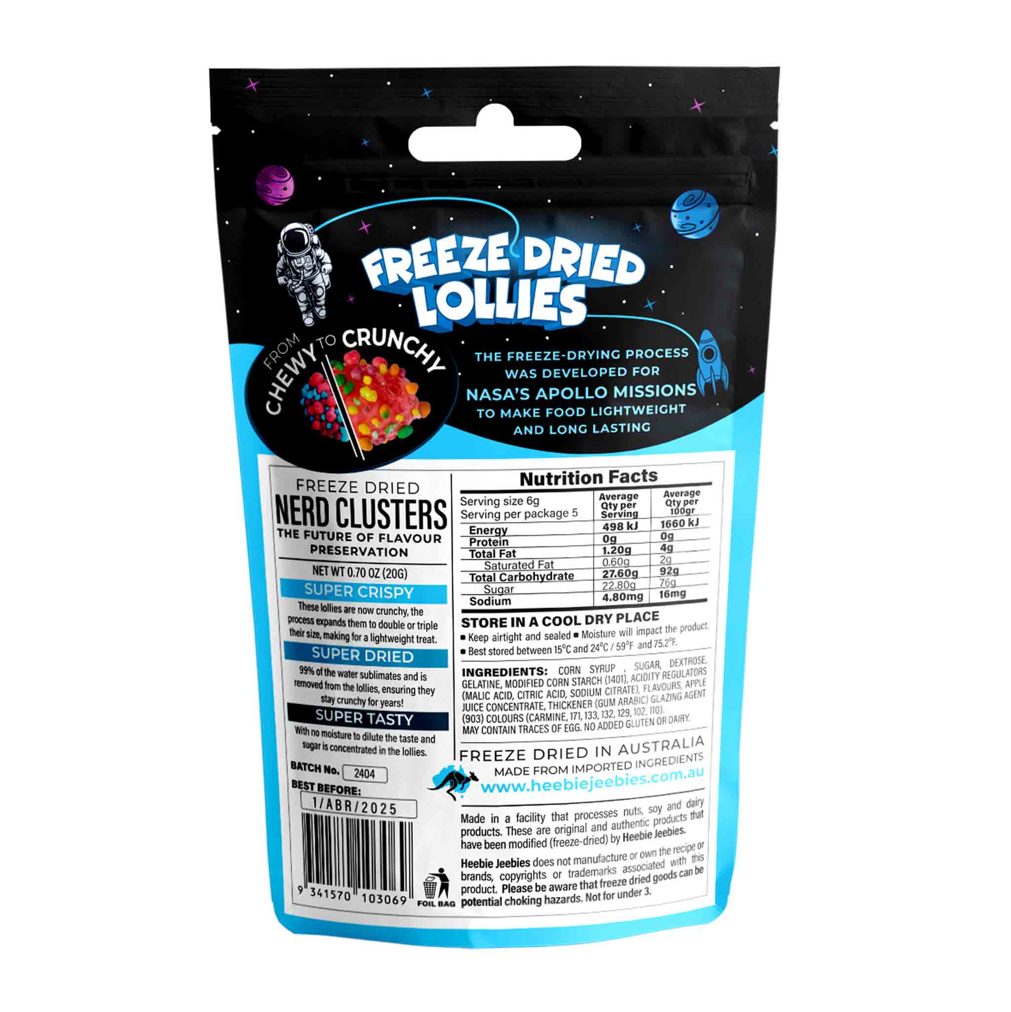 Heebie Jeebies Freeze Dried Lollies - Mini Nerd Clusters