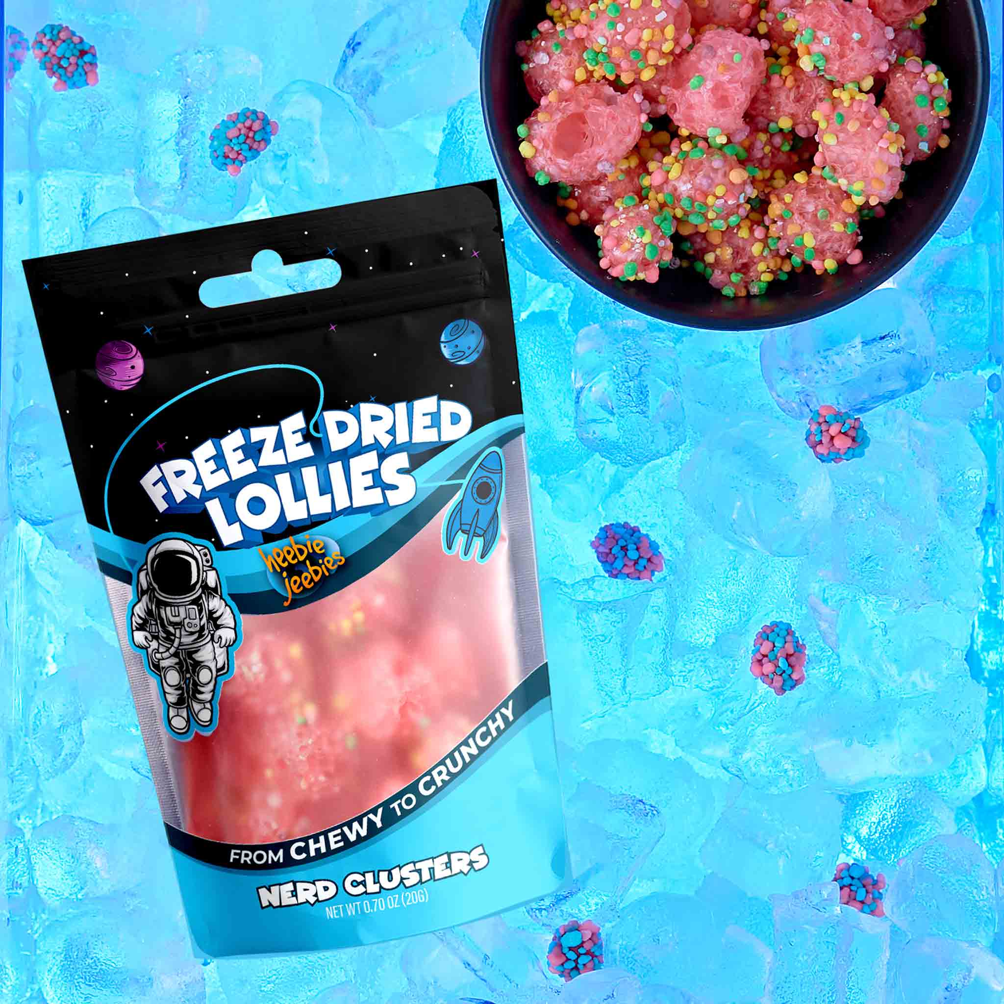 Heebie Jeebies Freeze Dried Lollies - Mini Nerd Clusters