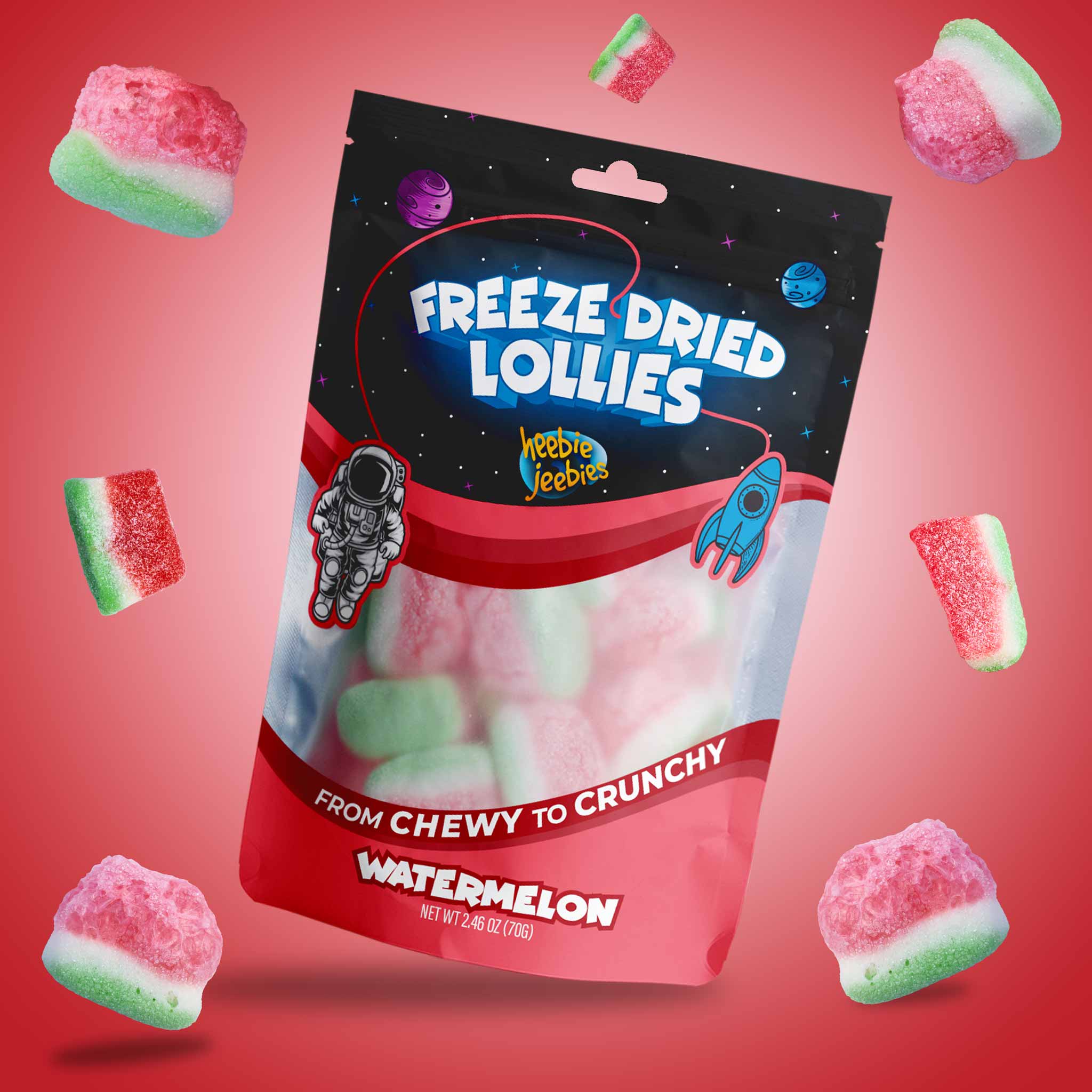 Heebie Jeebies Freeze Dried Lollies - Watermelon
