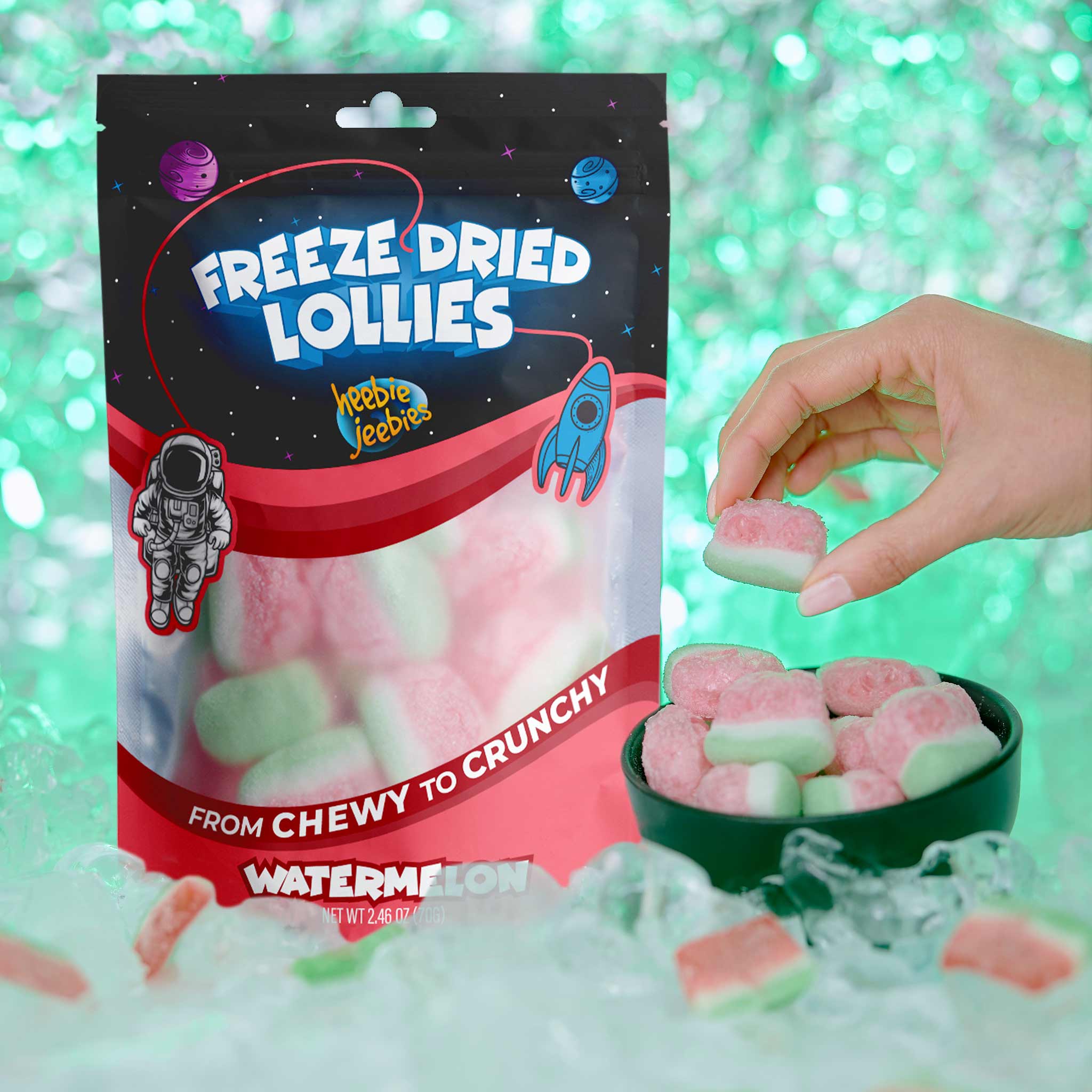 Heebie Jeebies Freeze Dried Lollies - Watermelon