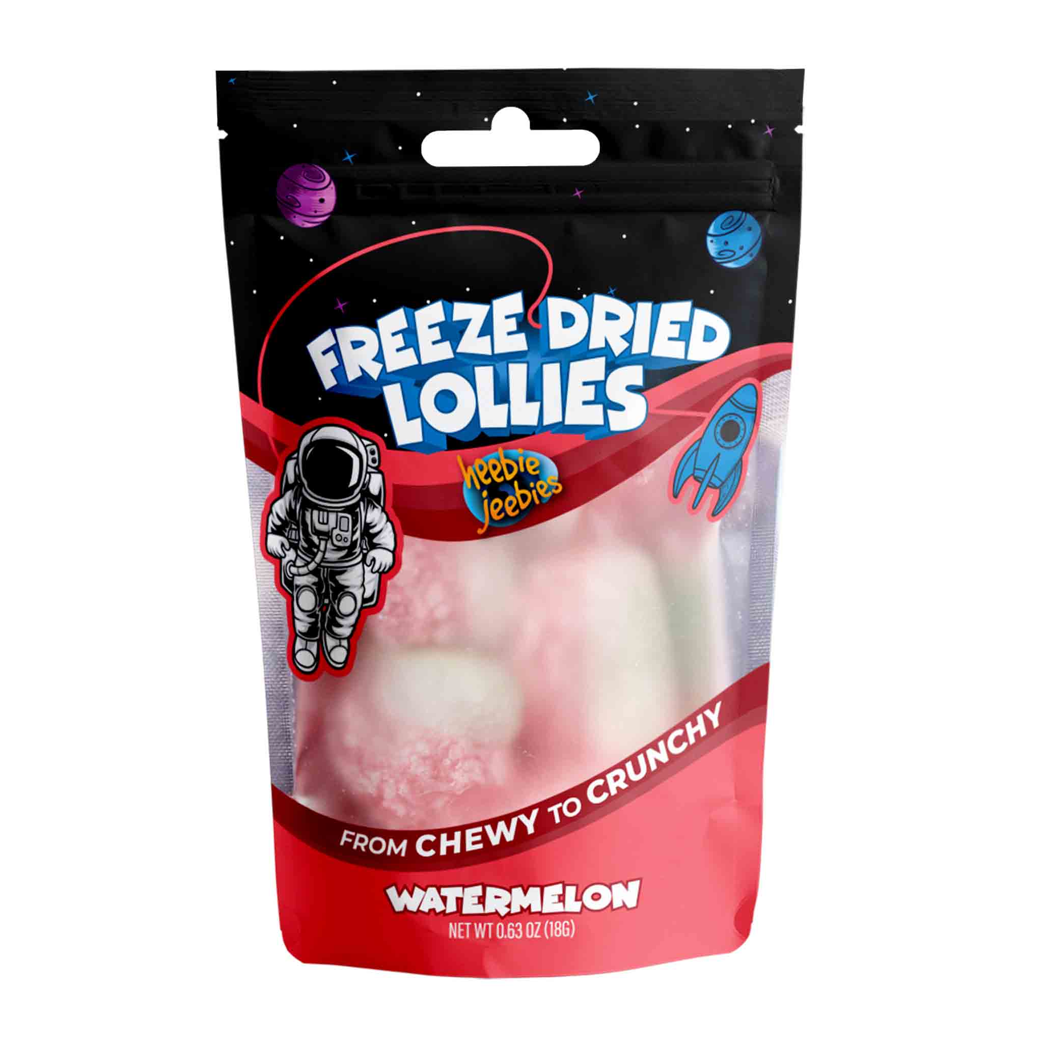 Heebie Jeebies Freeze Dried Lollies - Mini Watermelon