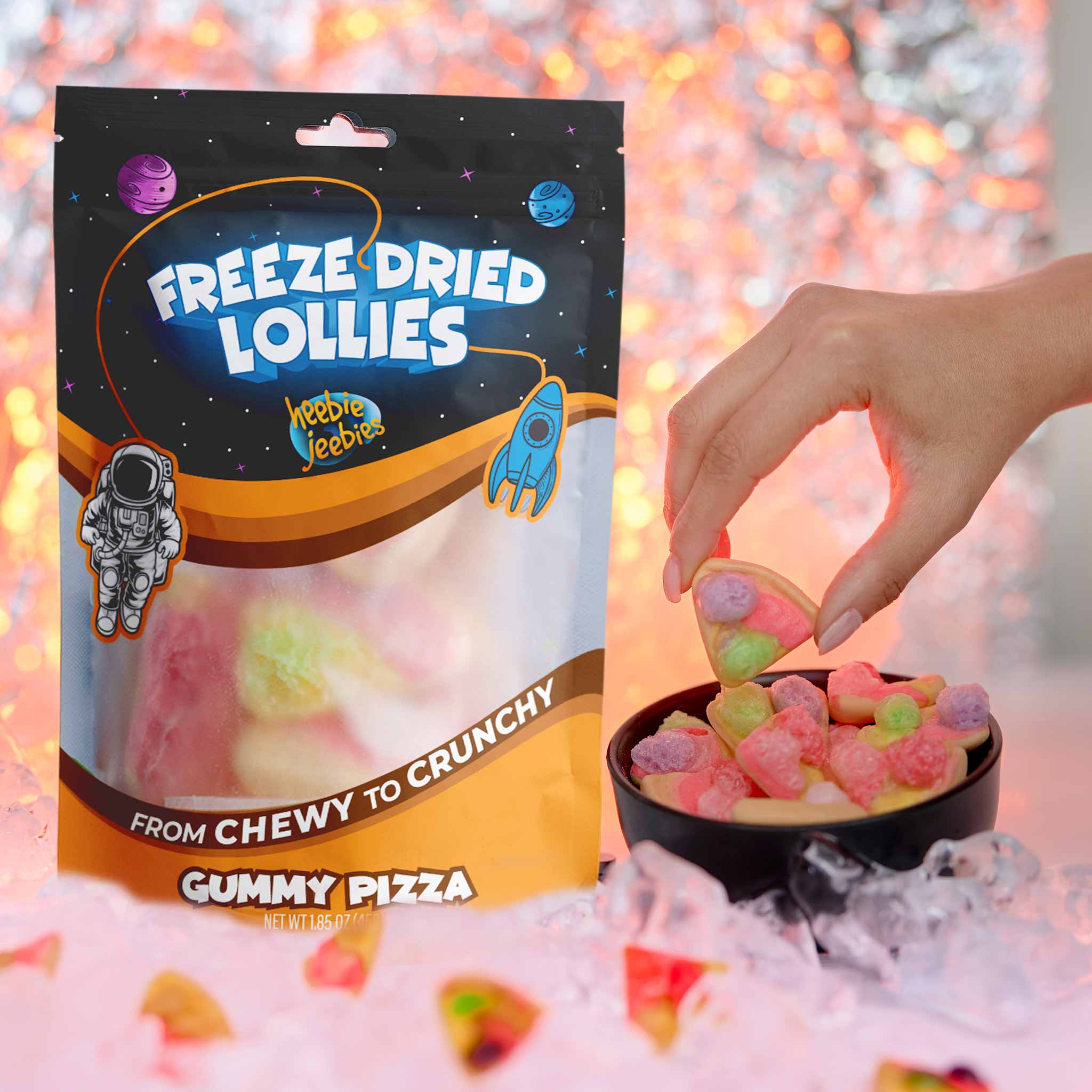 Heebie Jeebies Freeze Dried Lollies - Gummy Pizza