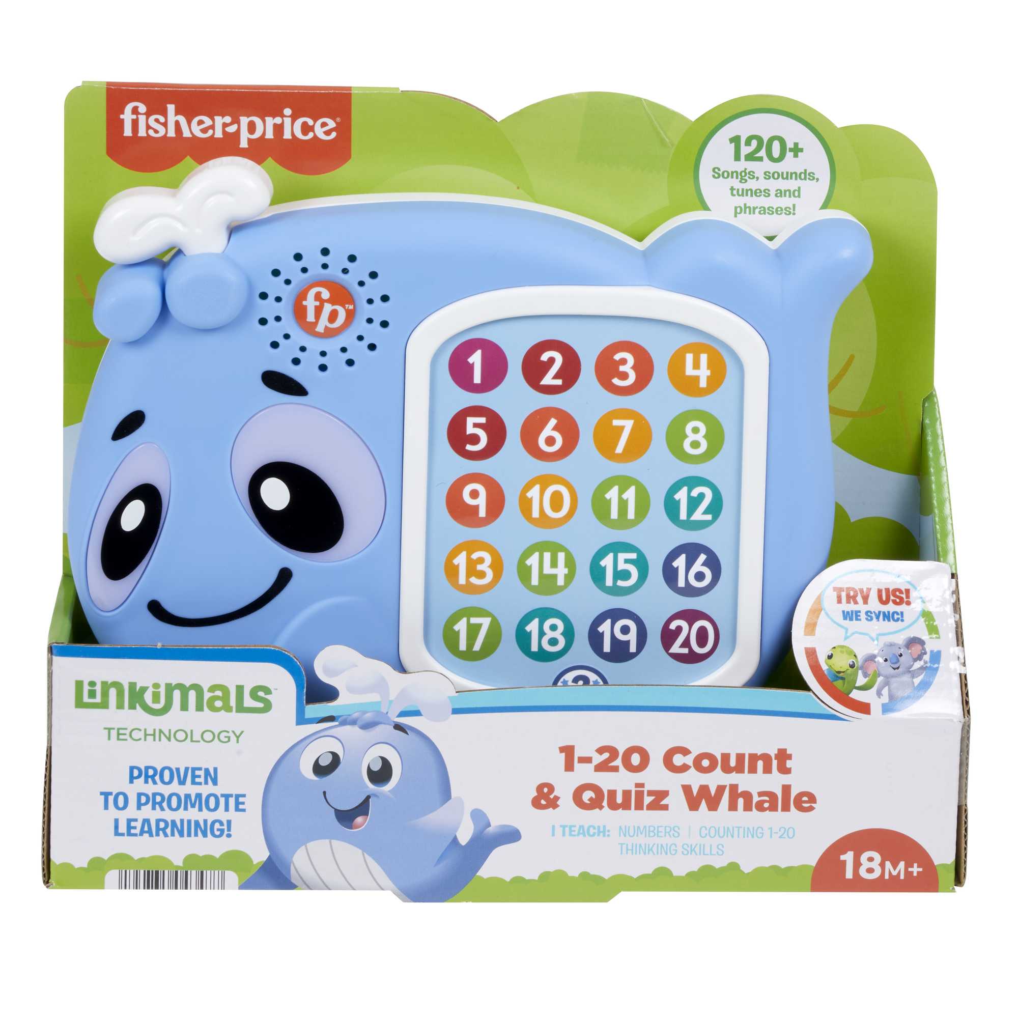 Fisher-Price Linkimals 1-20 Count & Quiz Whale