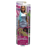 Barbie Glitz Doll Brunette Blue Dress