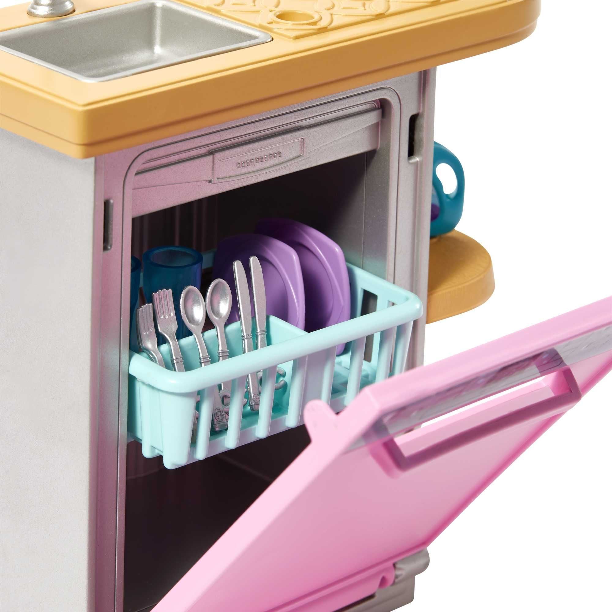 Barbie Dishwasher Furniture And Accessory Set