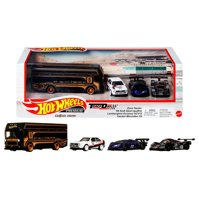 Hot Wheels Premium Collectors Set Track Day Euro Hauler