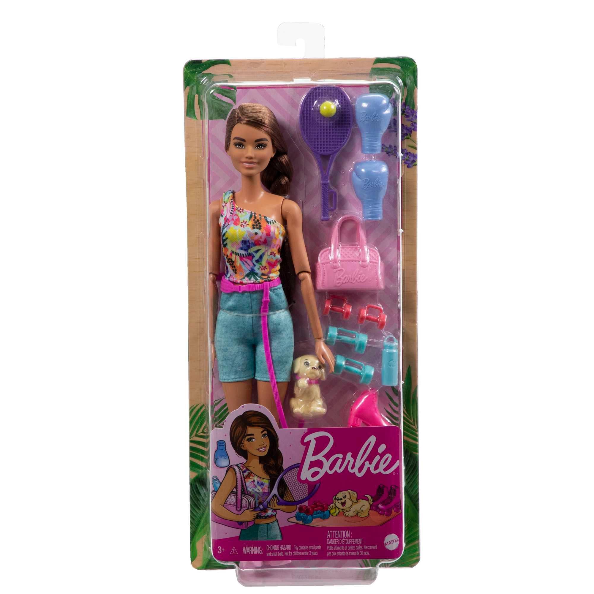 Barbie Wellness Doll With Puppy - Workout