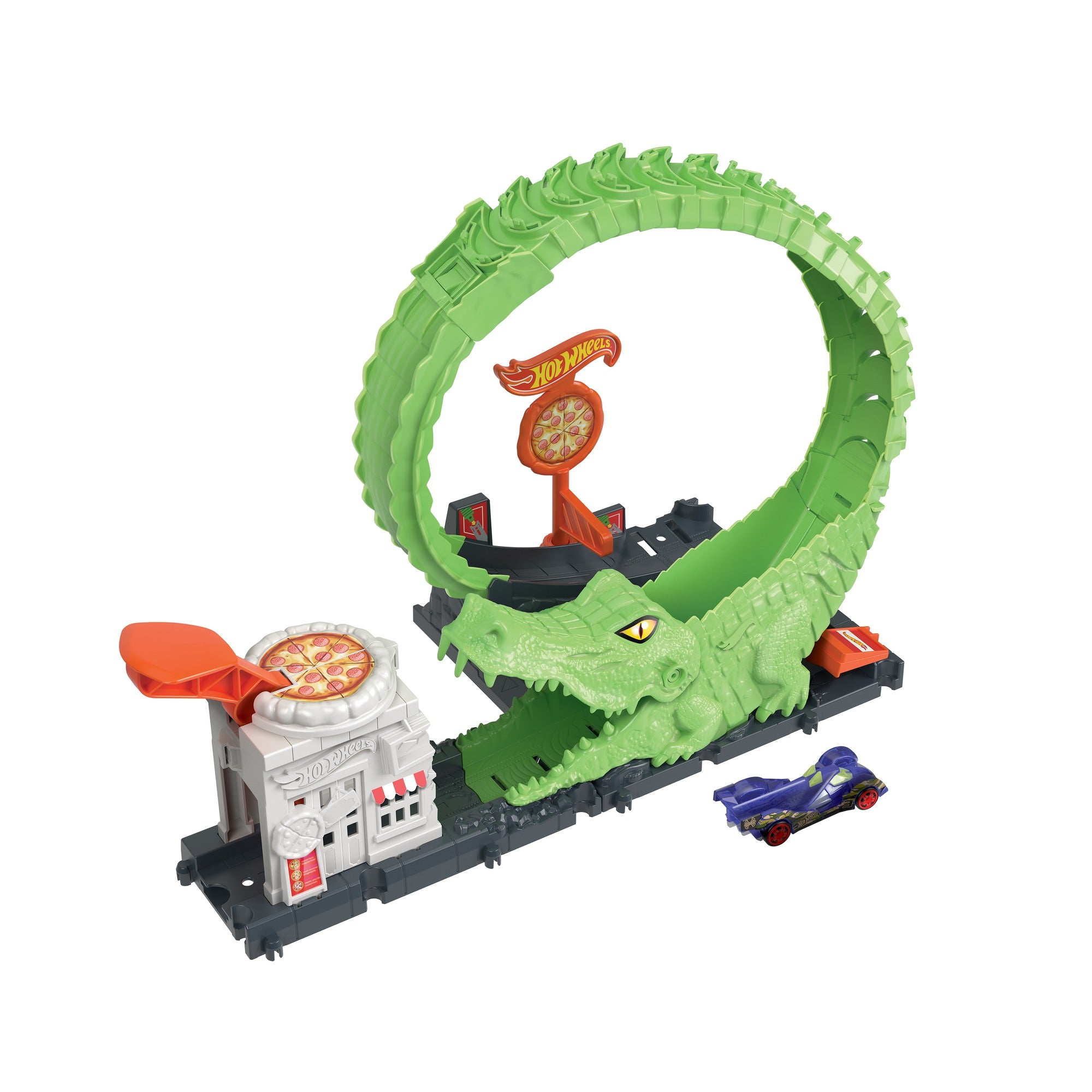Hot Wheels City Gator Loop Attack Playset