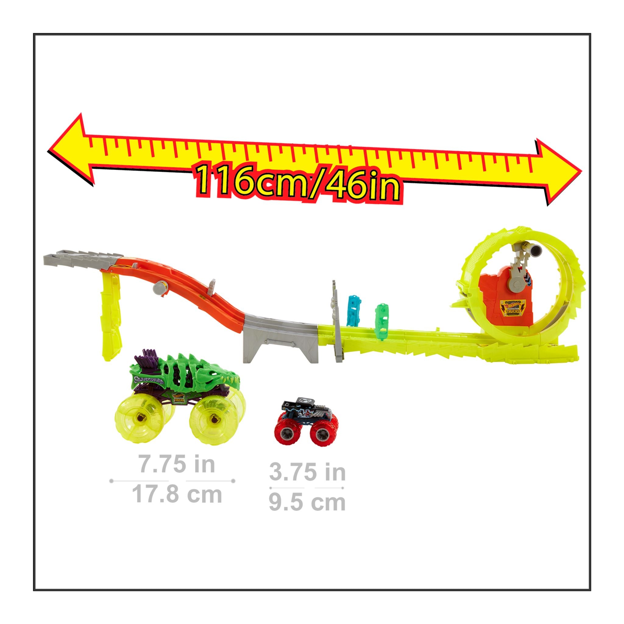 Hot Wheels Monster Trucks Power Smashers Chase Challenge Trackset