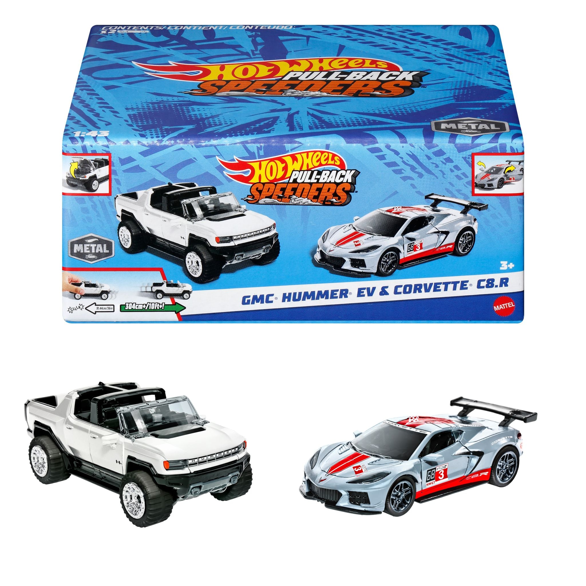 Hot Wheels Die-Cast Pull-Back Speeders Assorted Styles
