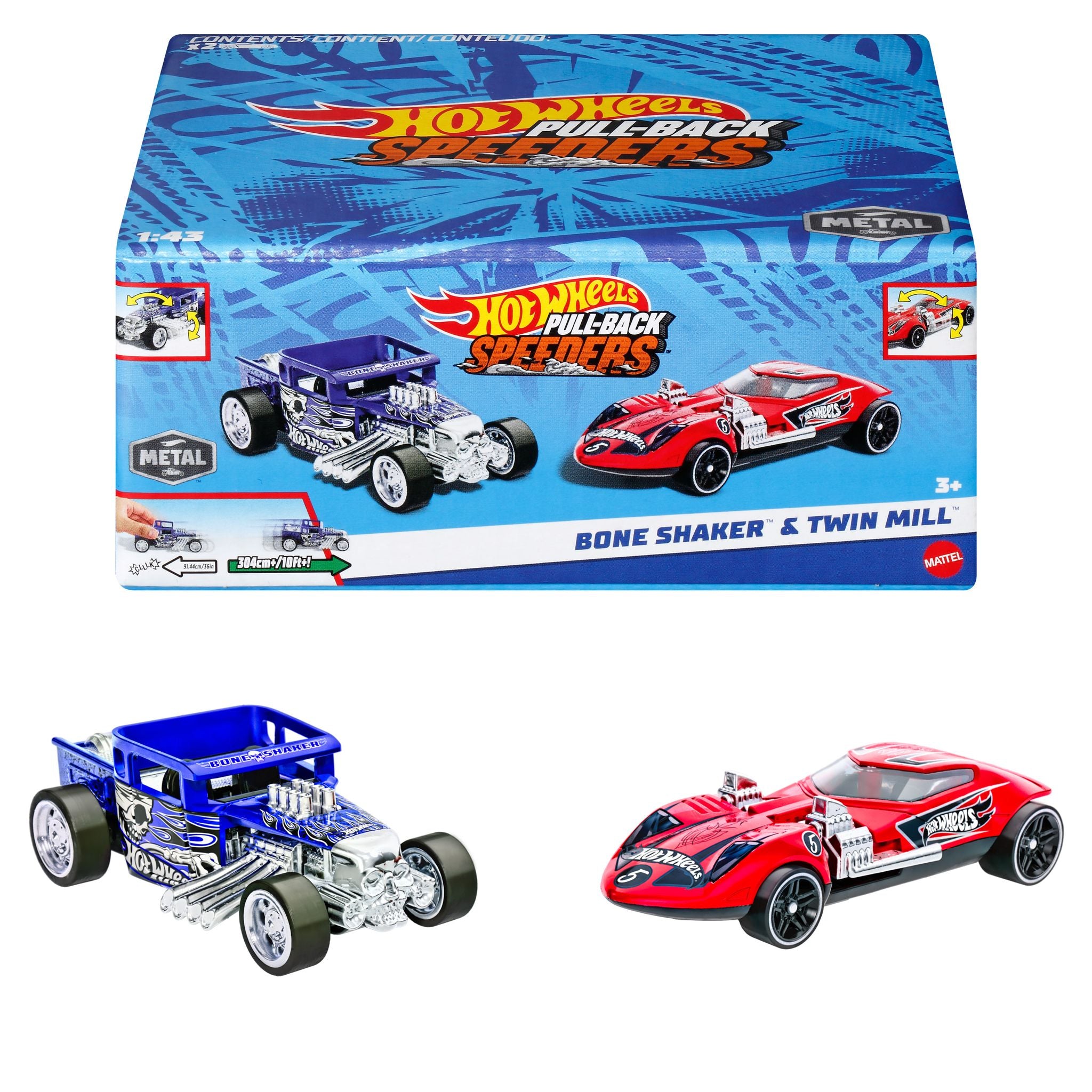 Hot Wheels Die-Cast Pull-Back Speeders Assorted Styles