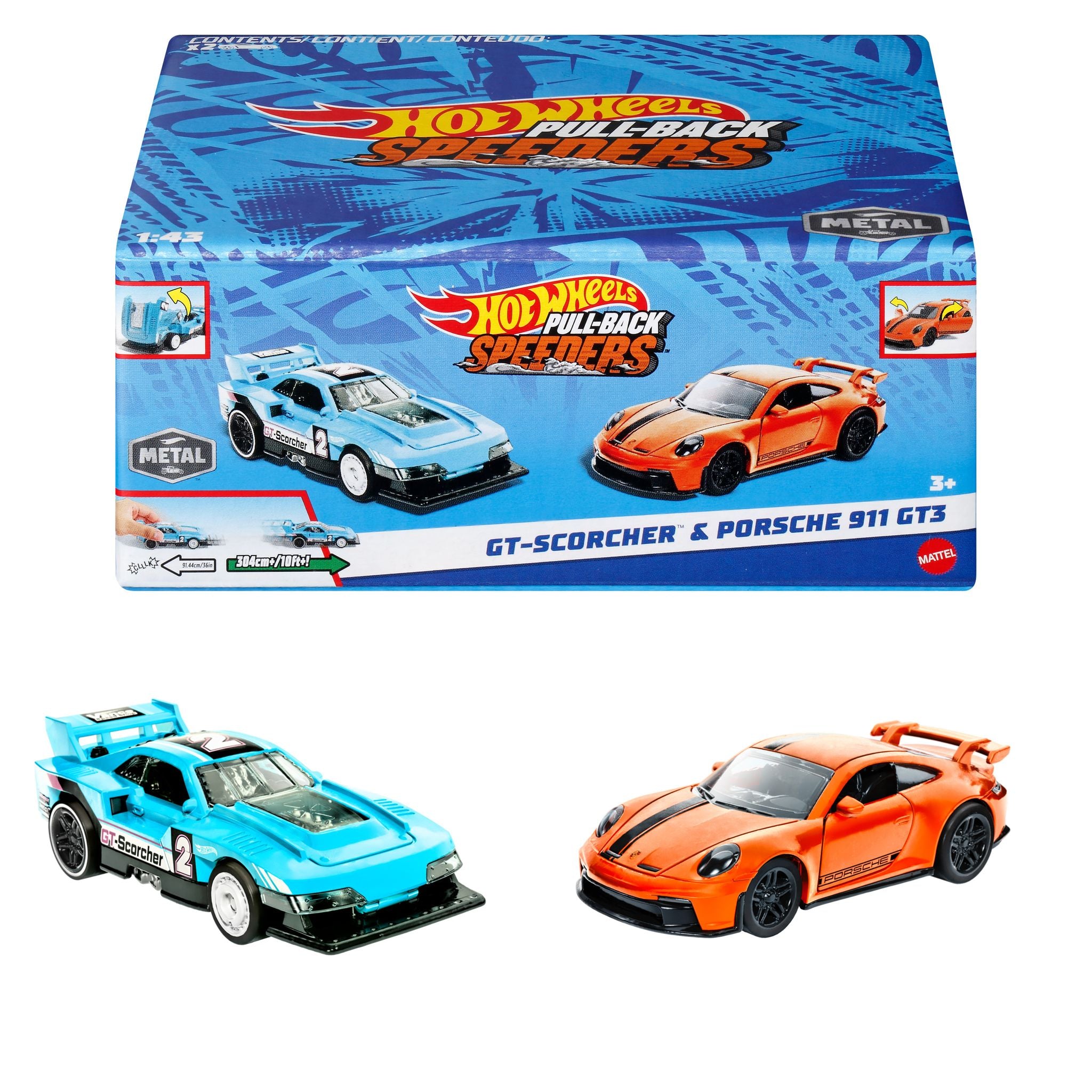 Hot Wheels Die-Cast Pull-Back Speeders Assorted Styles