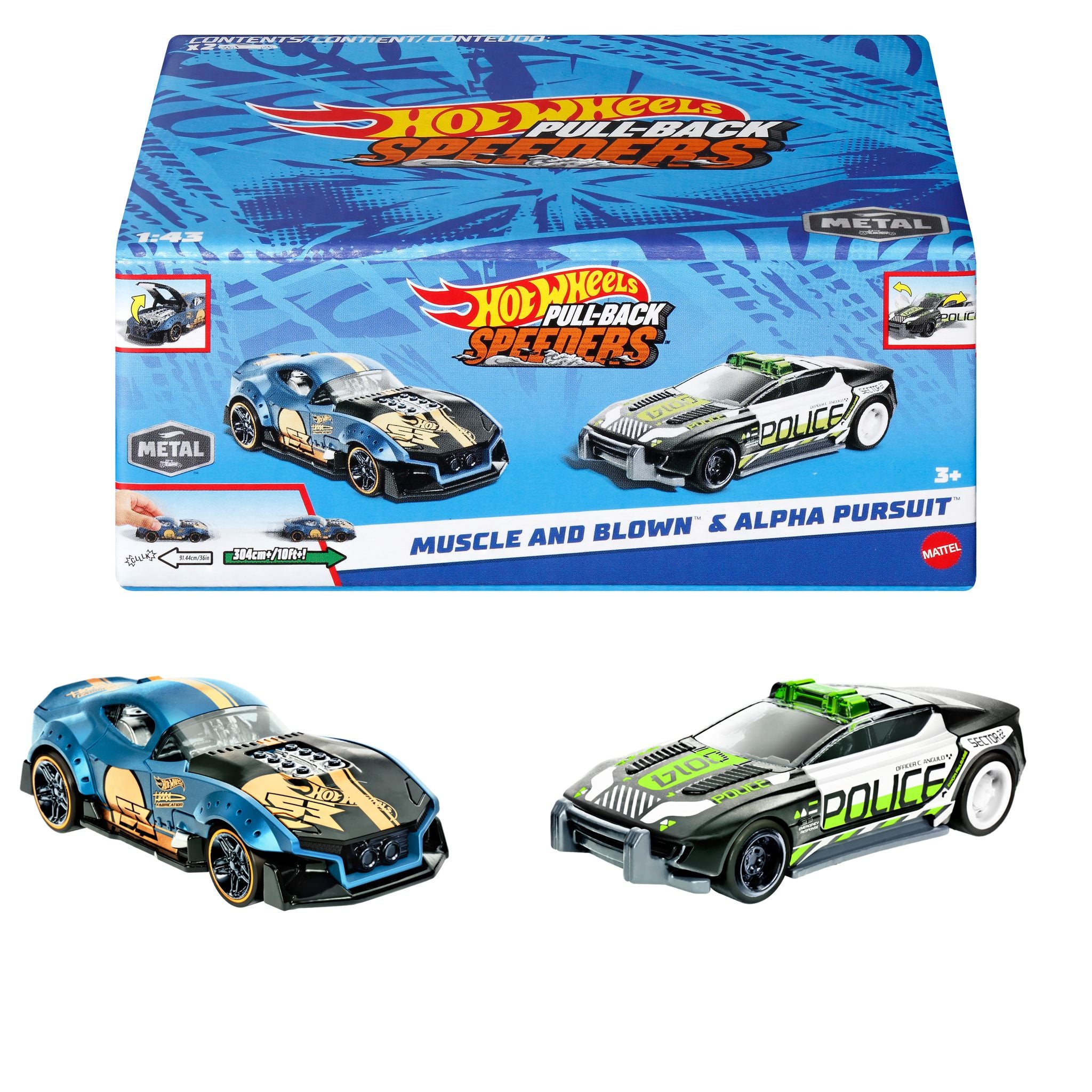 Hot Wheels Die-Cast Pull-Back Speeders Assorted Styles